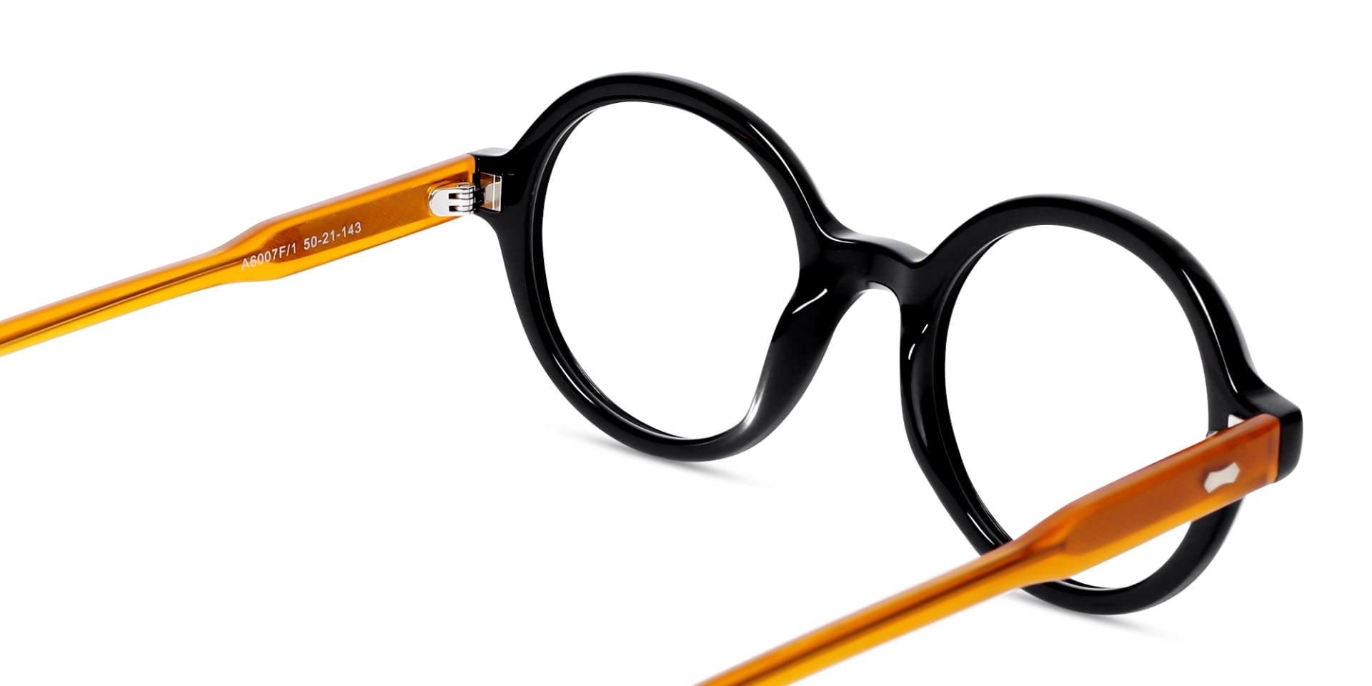 Black Round Full-Rim Acetate Glasses