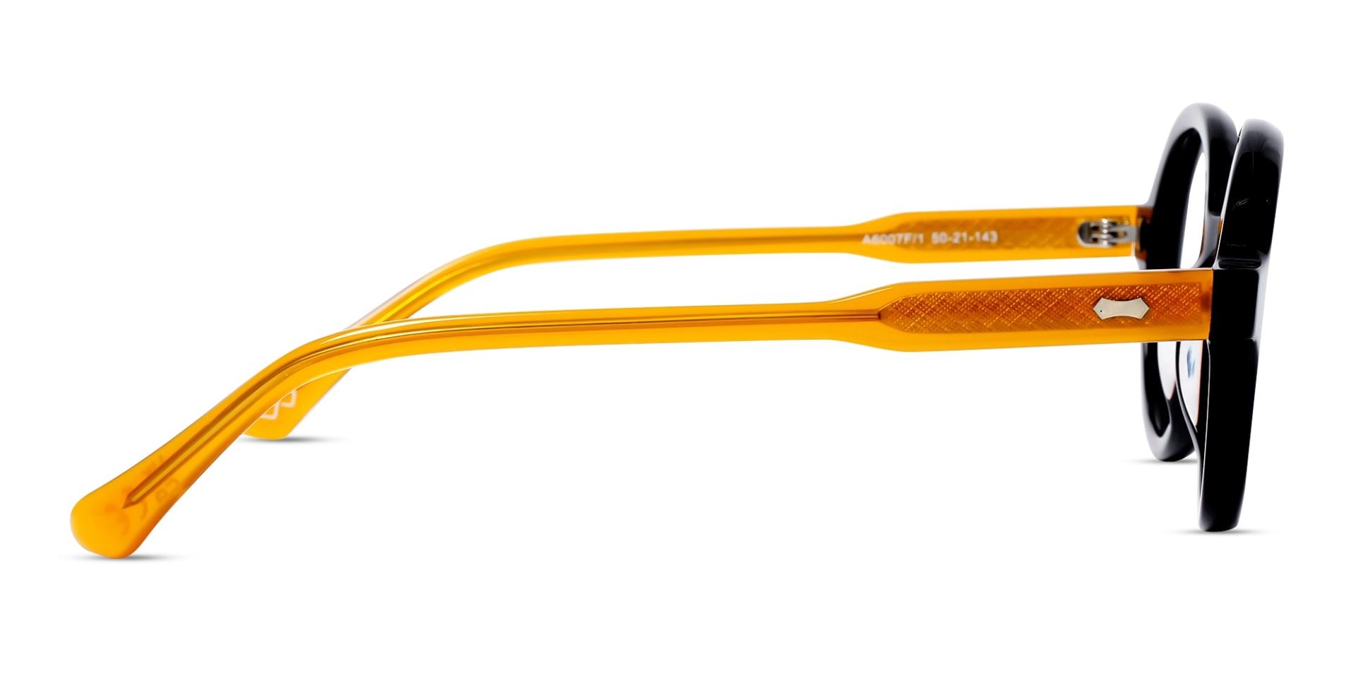 Black Round Full-Rim Acetate Glasses