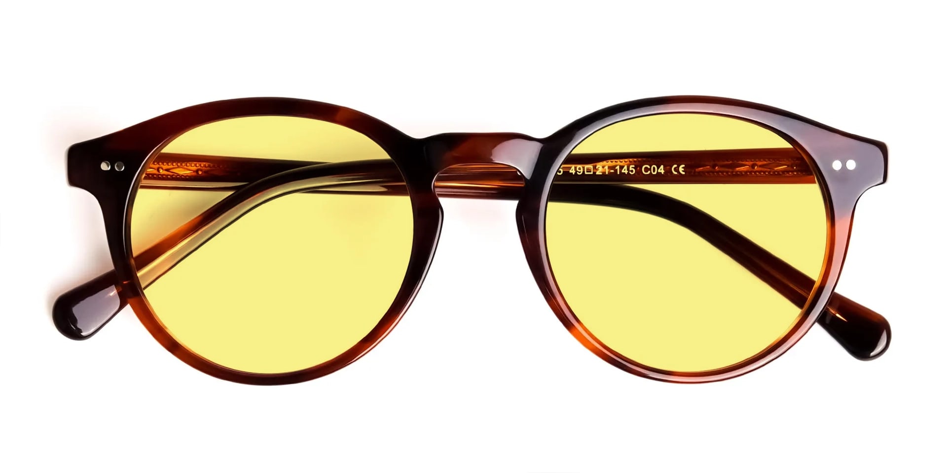 Brown Anti Glare Keyhole Bridge Glasses-6