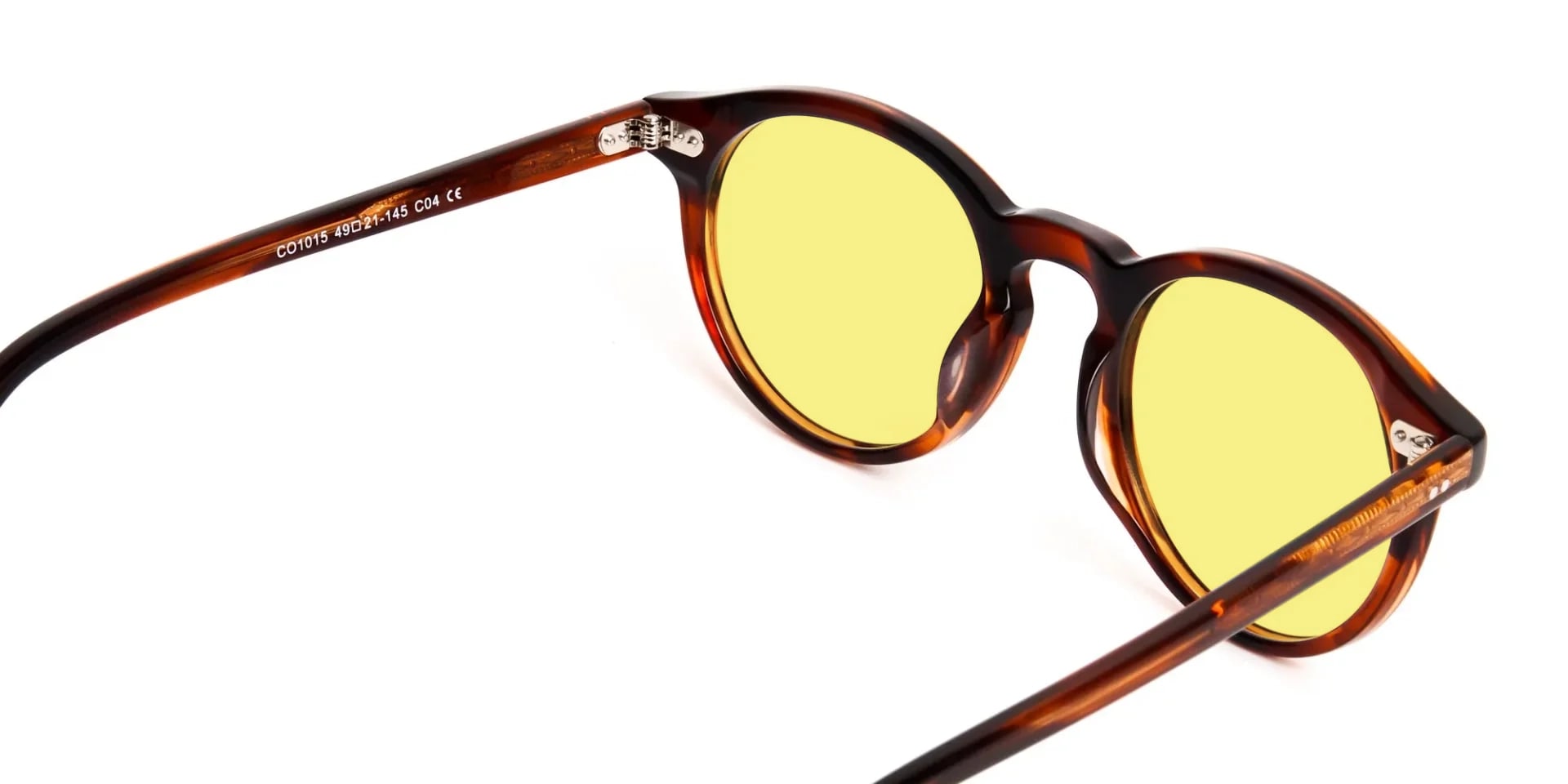 Brown Anti Glare Keyhole Bridge Glasses-5