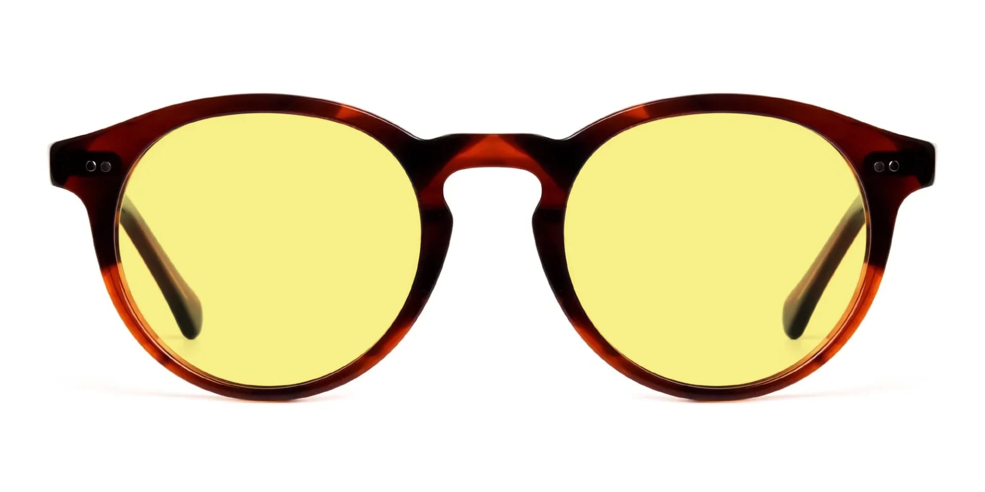 Brown Anti Glare Keyhole Bridge Glasses-1