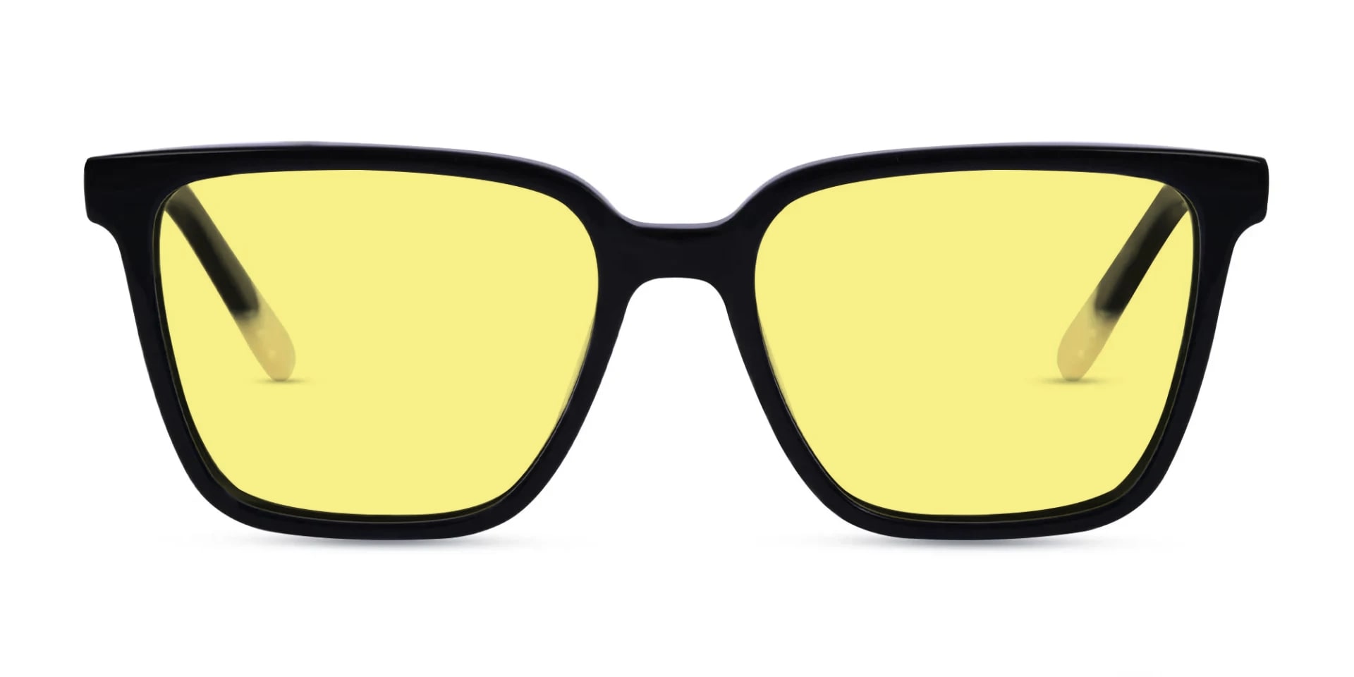 Square Yellow Tint Night Driving Glasses-1