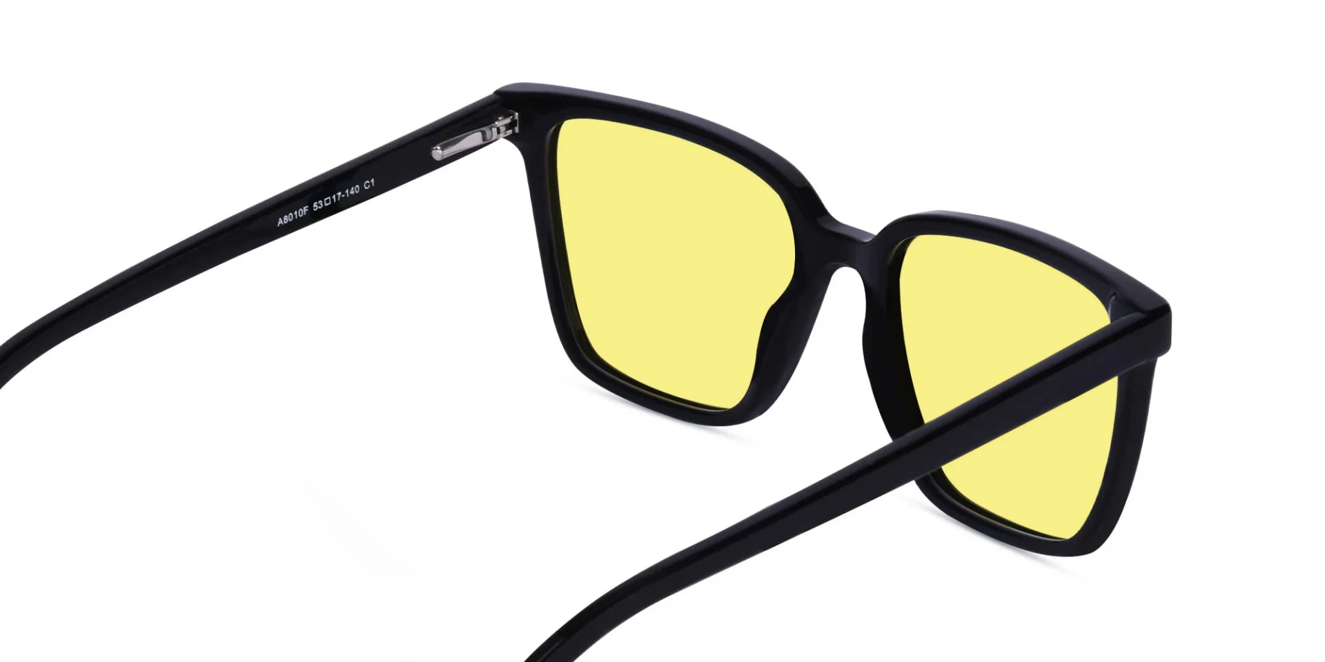Square Yellow Tint Night Driving Glasses-5