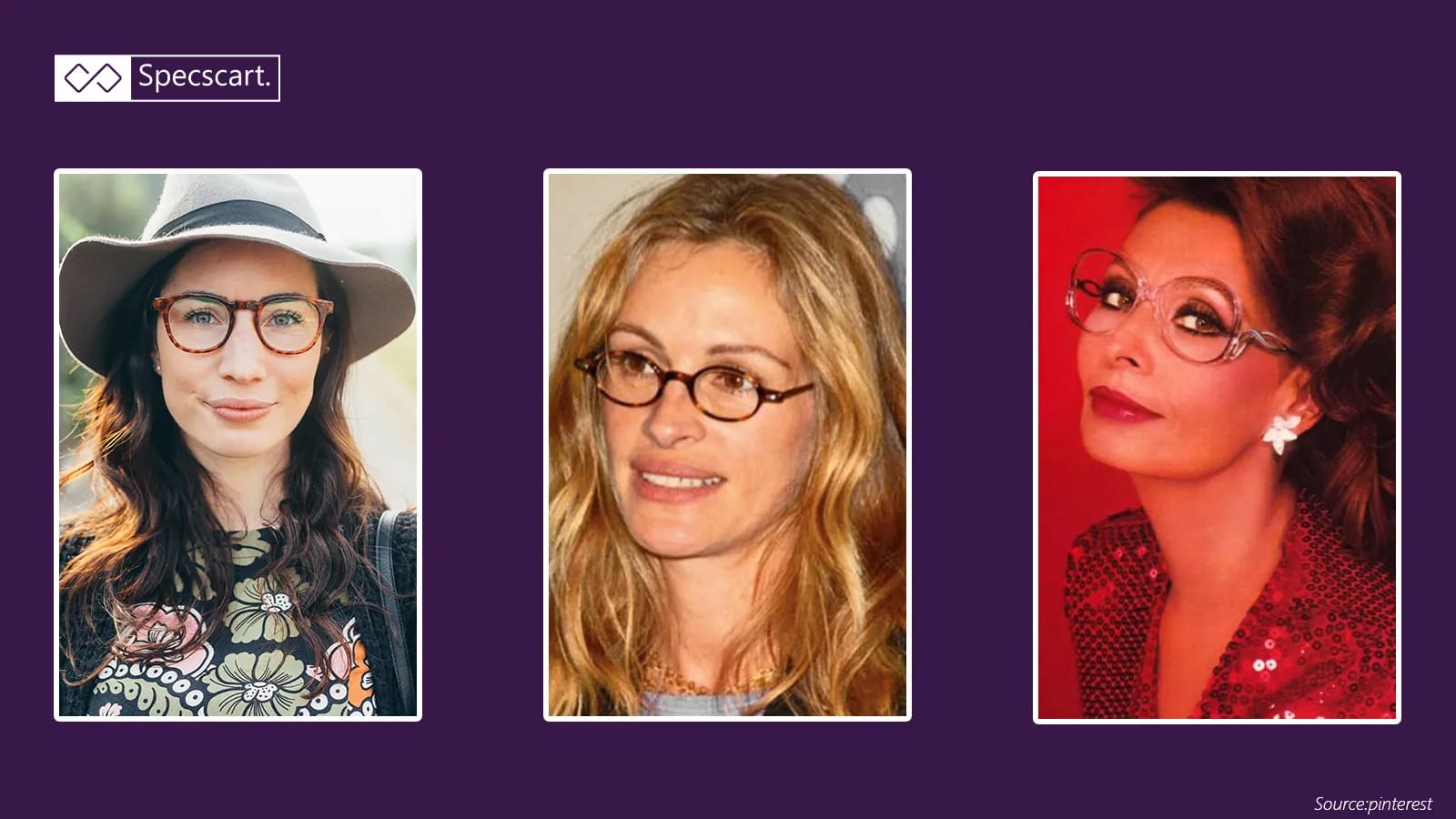 Three women channelling 90s flair with unforgettable eyewear. Tortoiseshell rounds paired with a boho hat, chic oval frames highlighting natural beauty, and dazzling oversized specs that scream retro glam against a bold red backdrop.