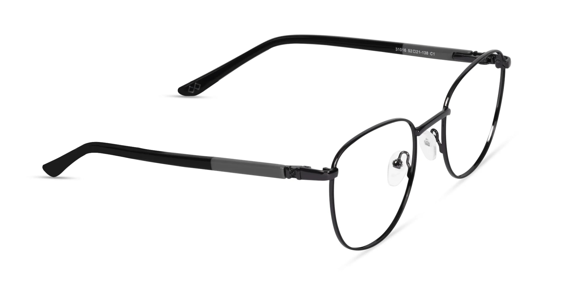 Thin Black Round Glasses-2