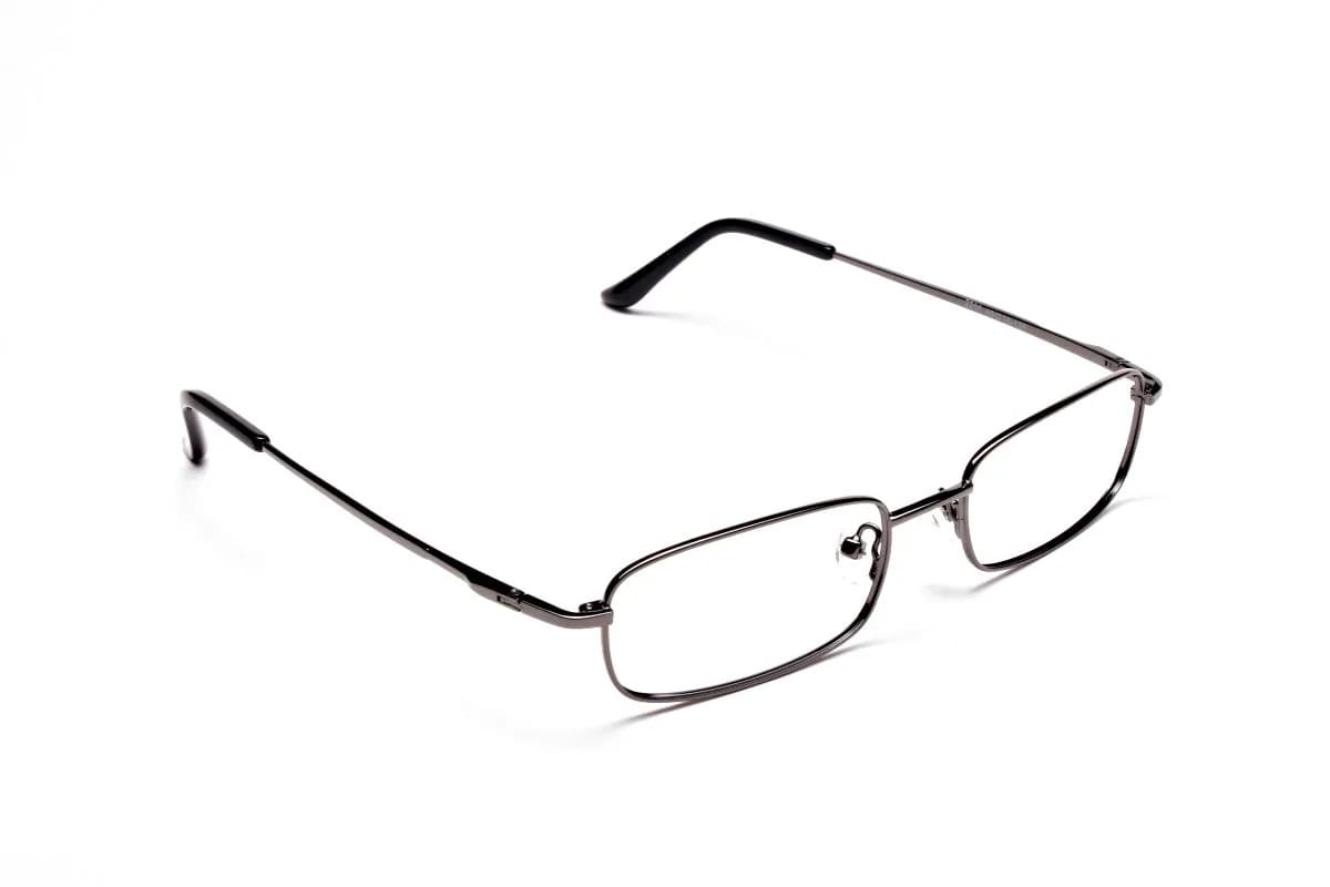 Rectangular Eyeglasses in Gunmetal, Eyeglasses - 2