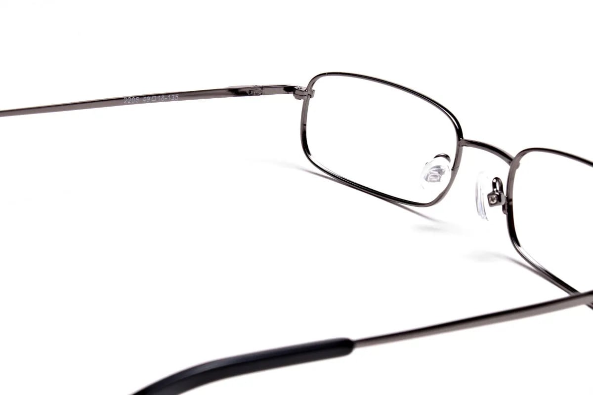 Rectangular Eyeglasses in Gunmetal, Eyeglasses - 2