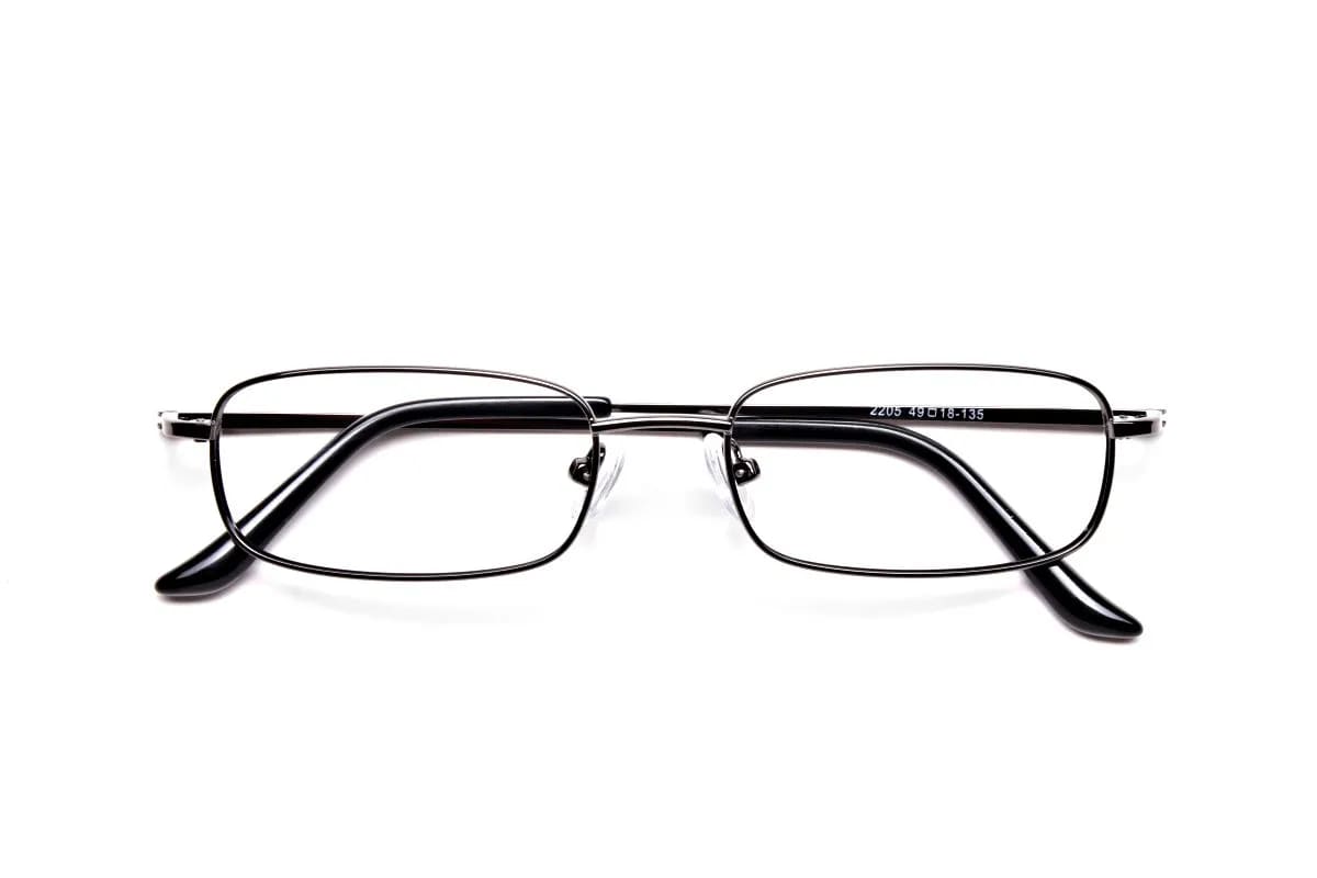 Rectangular Eyeglasses in Gunmetal, Eyeglasses - 2