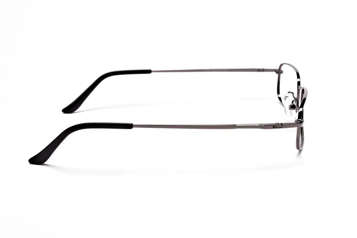 Rectangular Eyeglasses in Gunmetal, Eyeglasses - 2