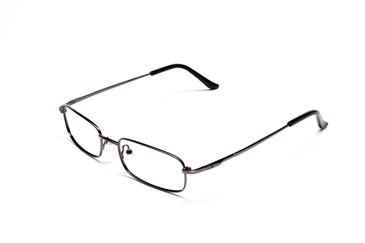 Rectangular Eyeglasses in Gunmetal, Eyeglasses - 2