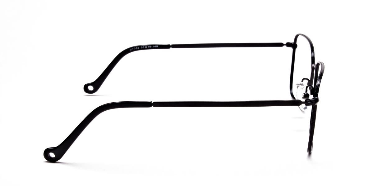 Black Rectangular Glasses, Eyeglasses -4
