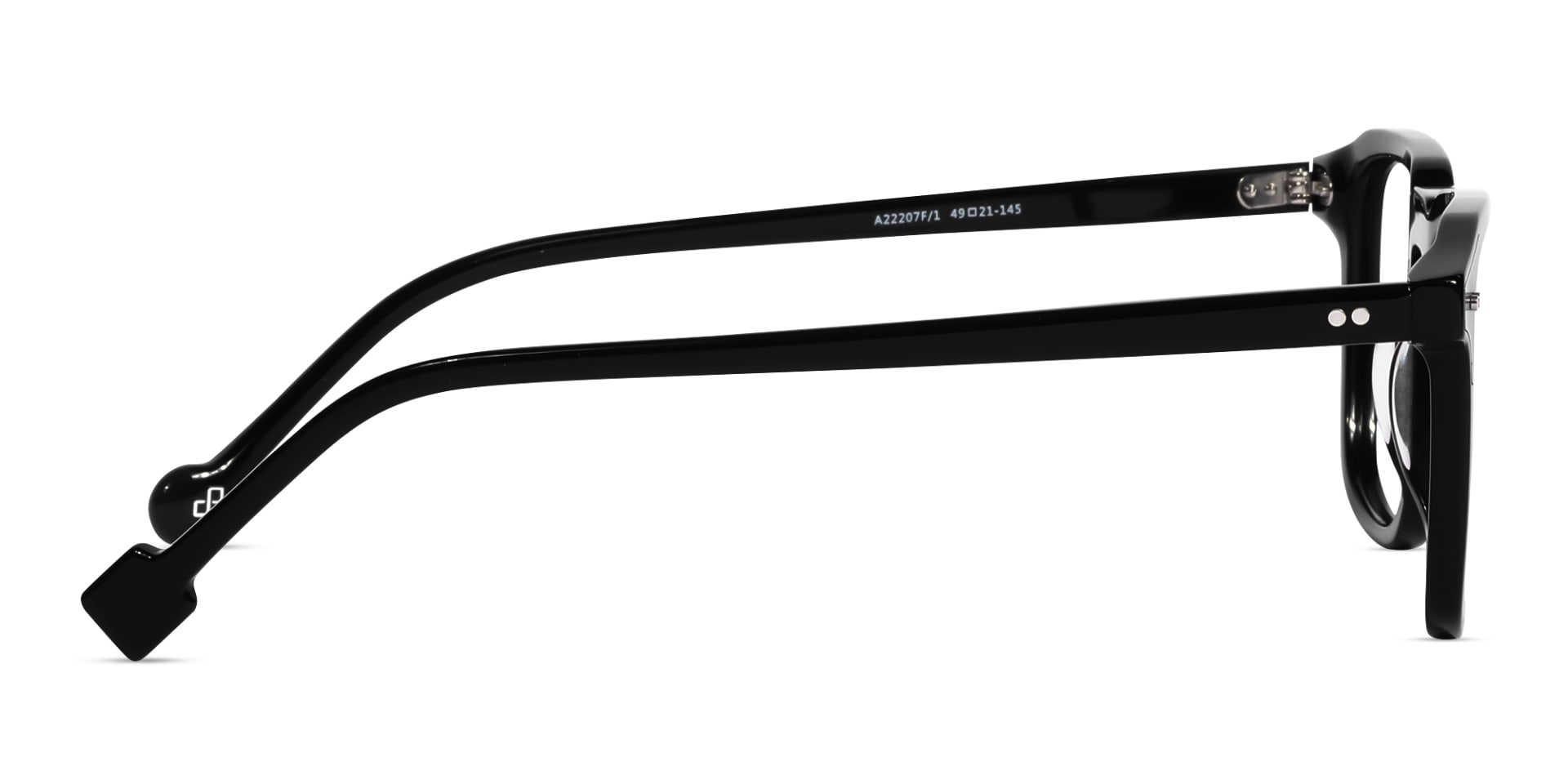 Black & Indigo Square Acetate Glasses