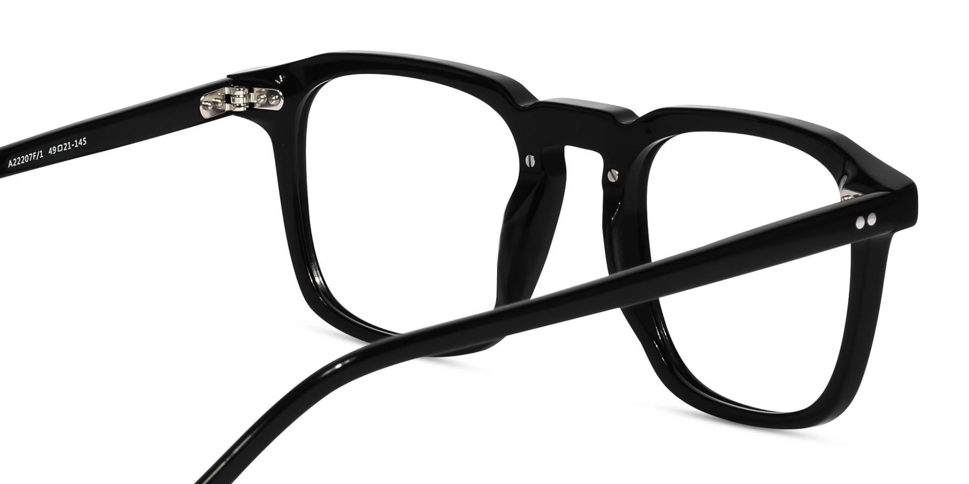 Black & Indigo Square Acetate Glasses