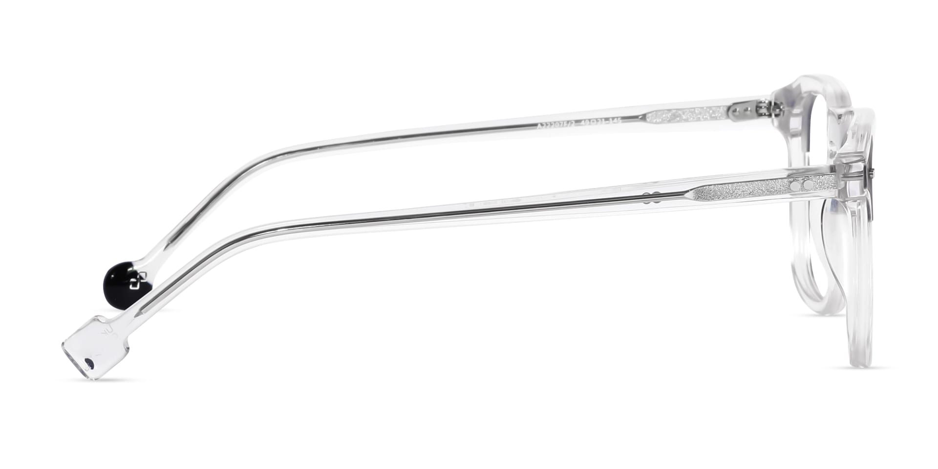 Crystal Clear & Black Square Acetate Glasses