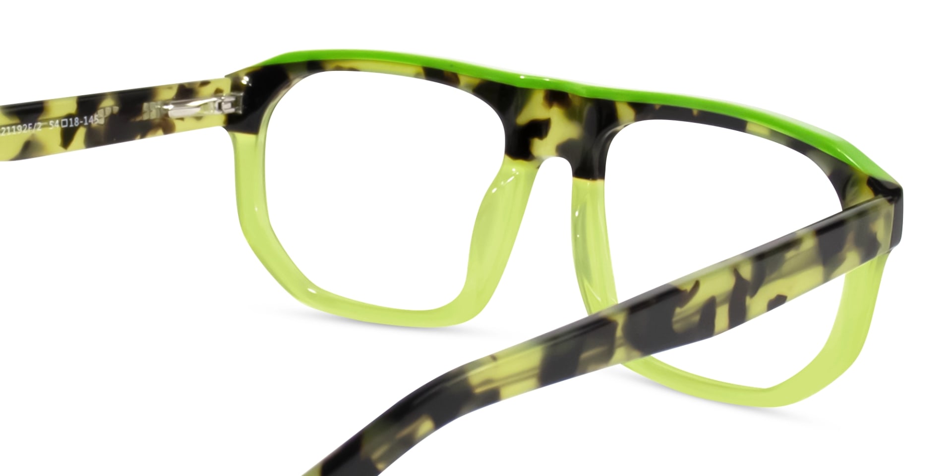 Lime Green & Jungle Tortoise Pilot Glasses