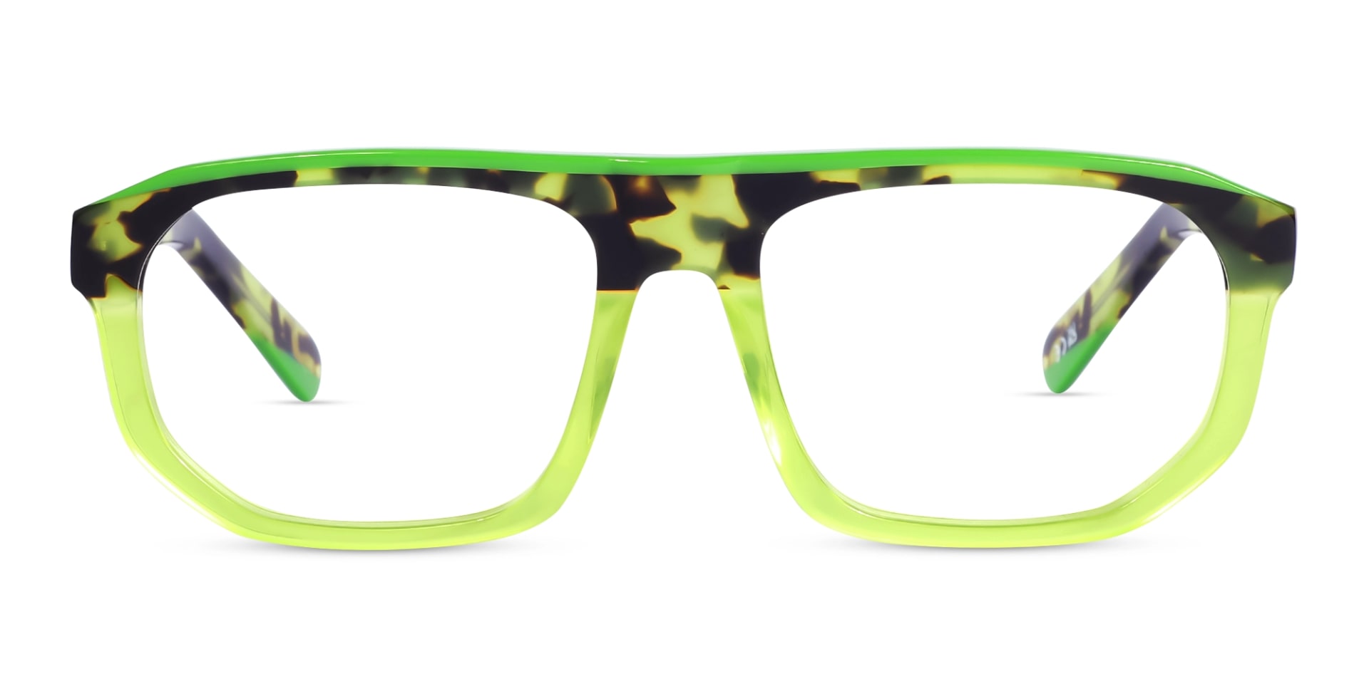 Lime Green & Jungle Tortoise Pilot Glasses
