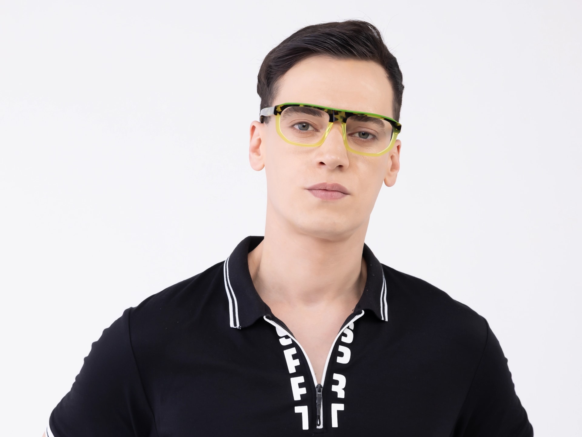 Lime Green & Jungle Tortoise Pilot Glasses