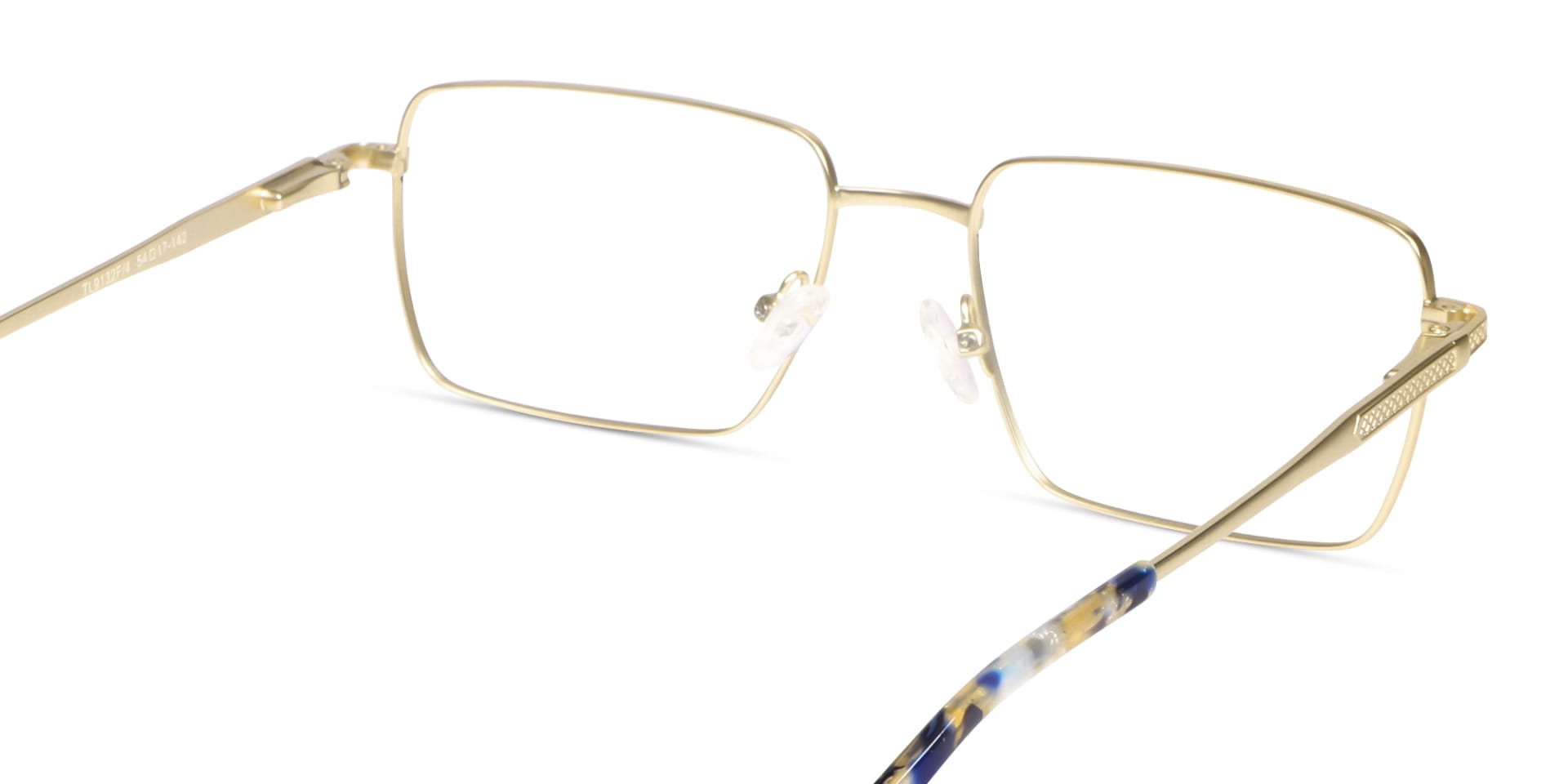 Black And Gold Rectangular Glasses