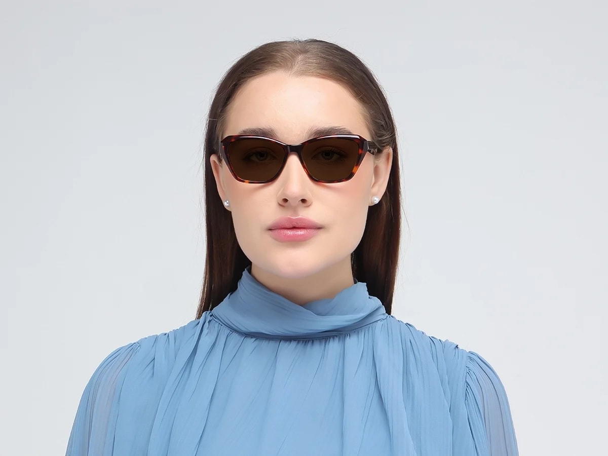 Solid Dark Brown Square Sunglasses