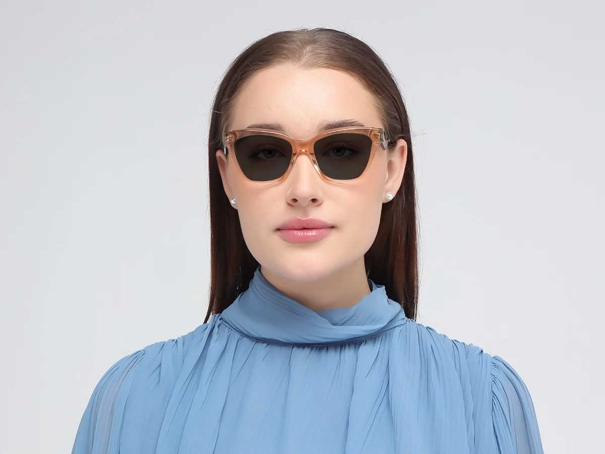 Dark Grey  Tint Square Full Rim Sunglasses-