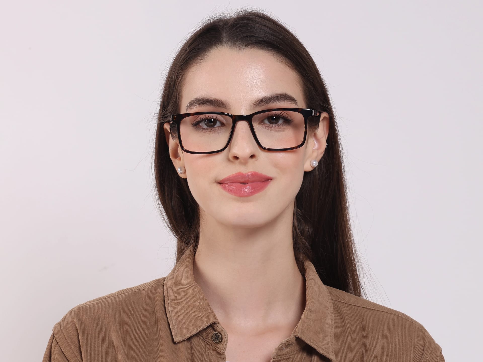Dark Tortoise Rectangle Full rim Glasses