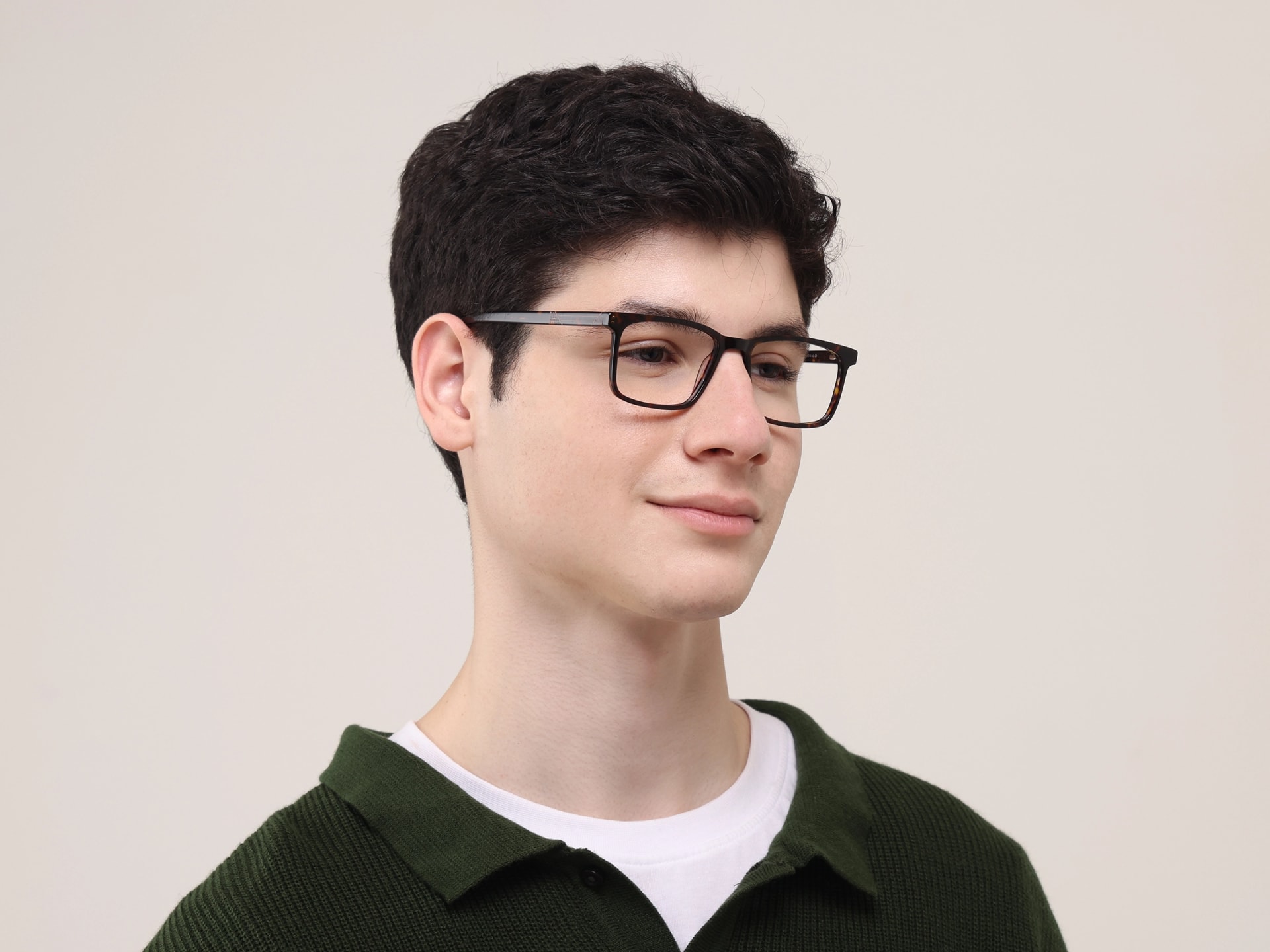 Dark Tortoise Rectangle Full rim Glasses