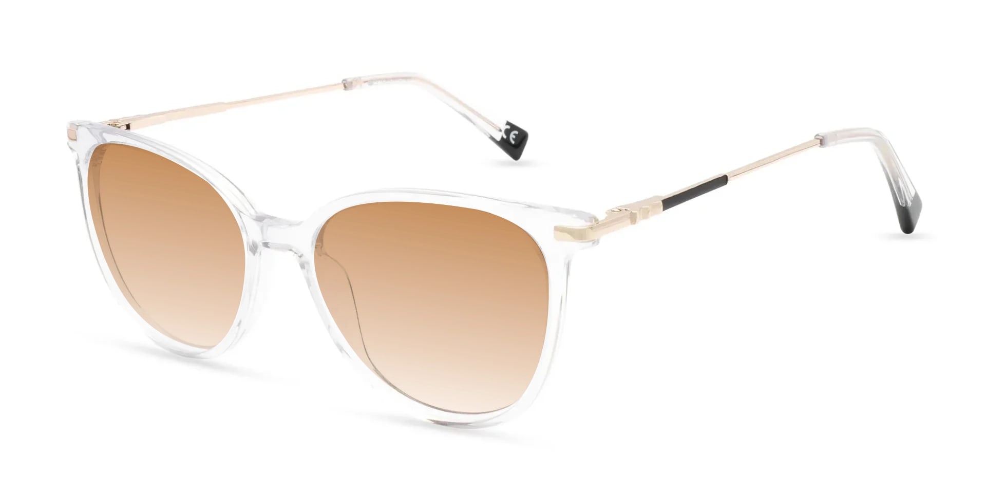 Cat-Eye Clear Full-rim Gradient Sunglasses