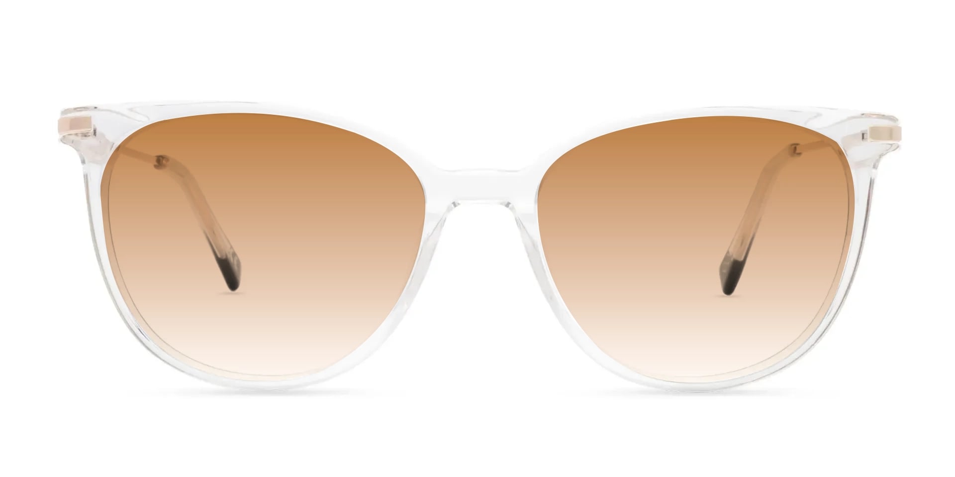 Cat-Eye Clear Full-rim Gradient Sunglasses