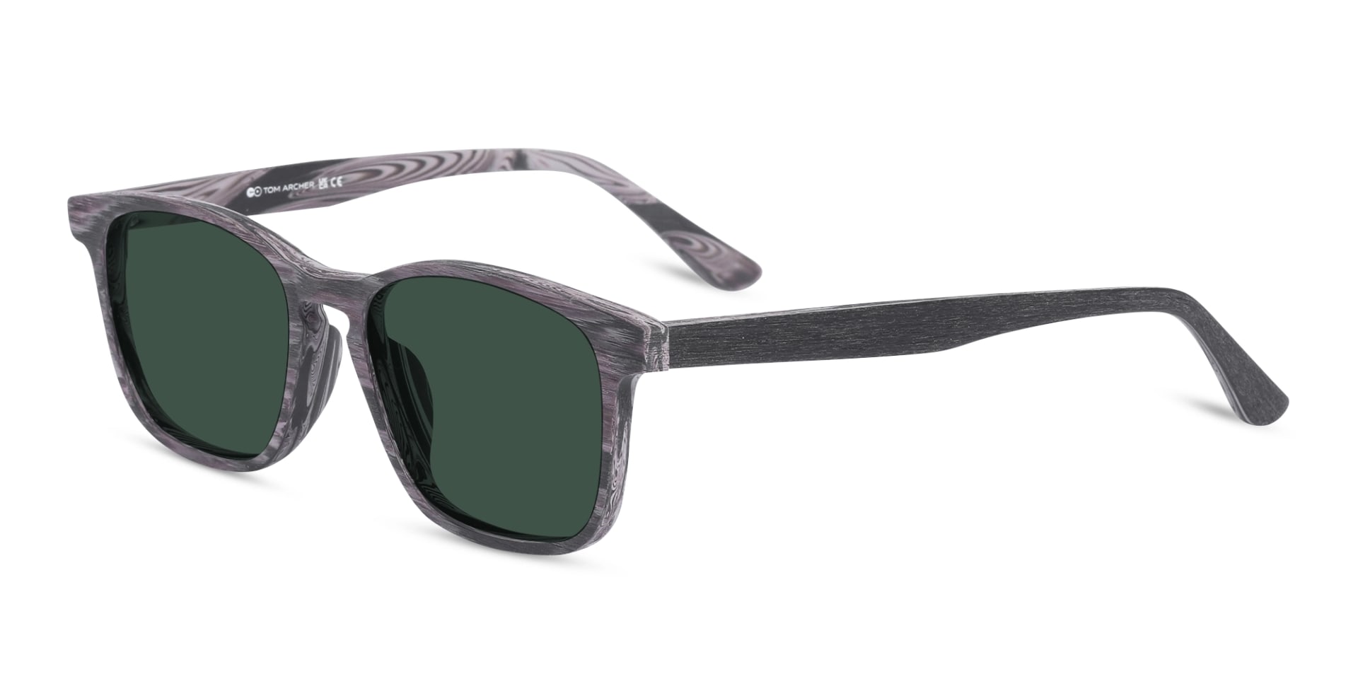 Grey Pine Square Wooden Sunglasses