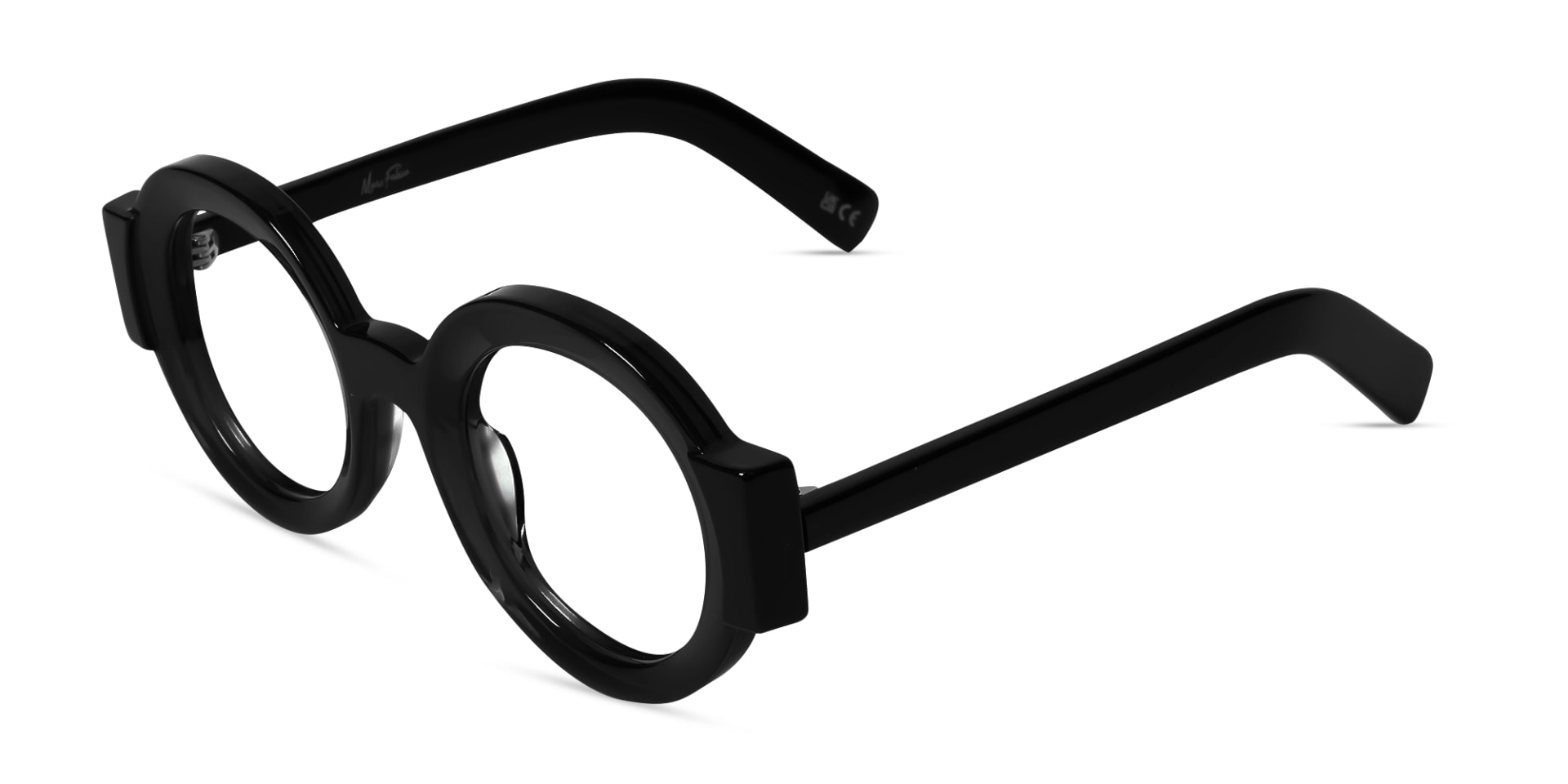Black Round Oversized Glasses