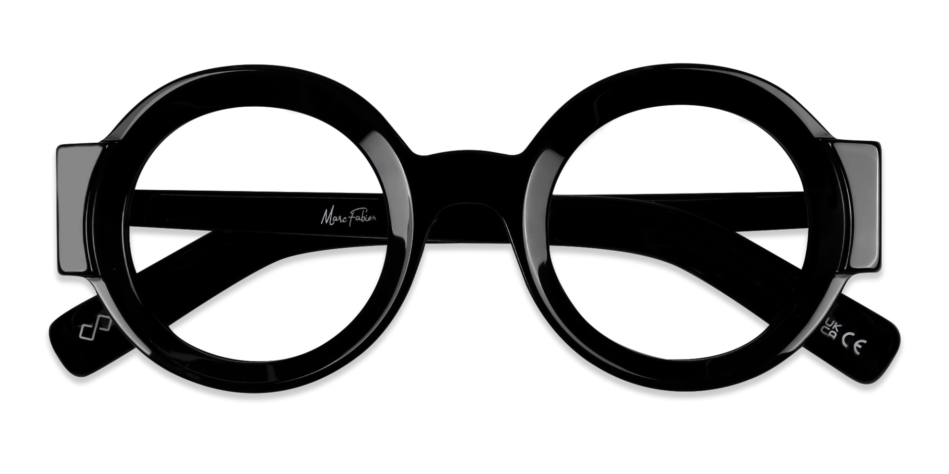 Black Round Oversized Glasses