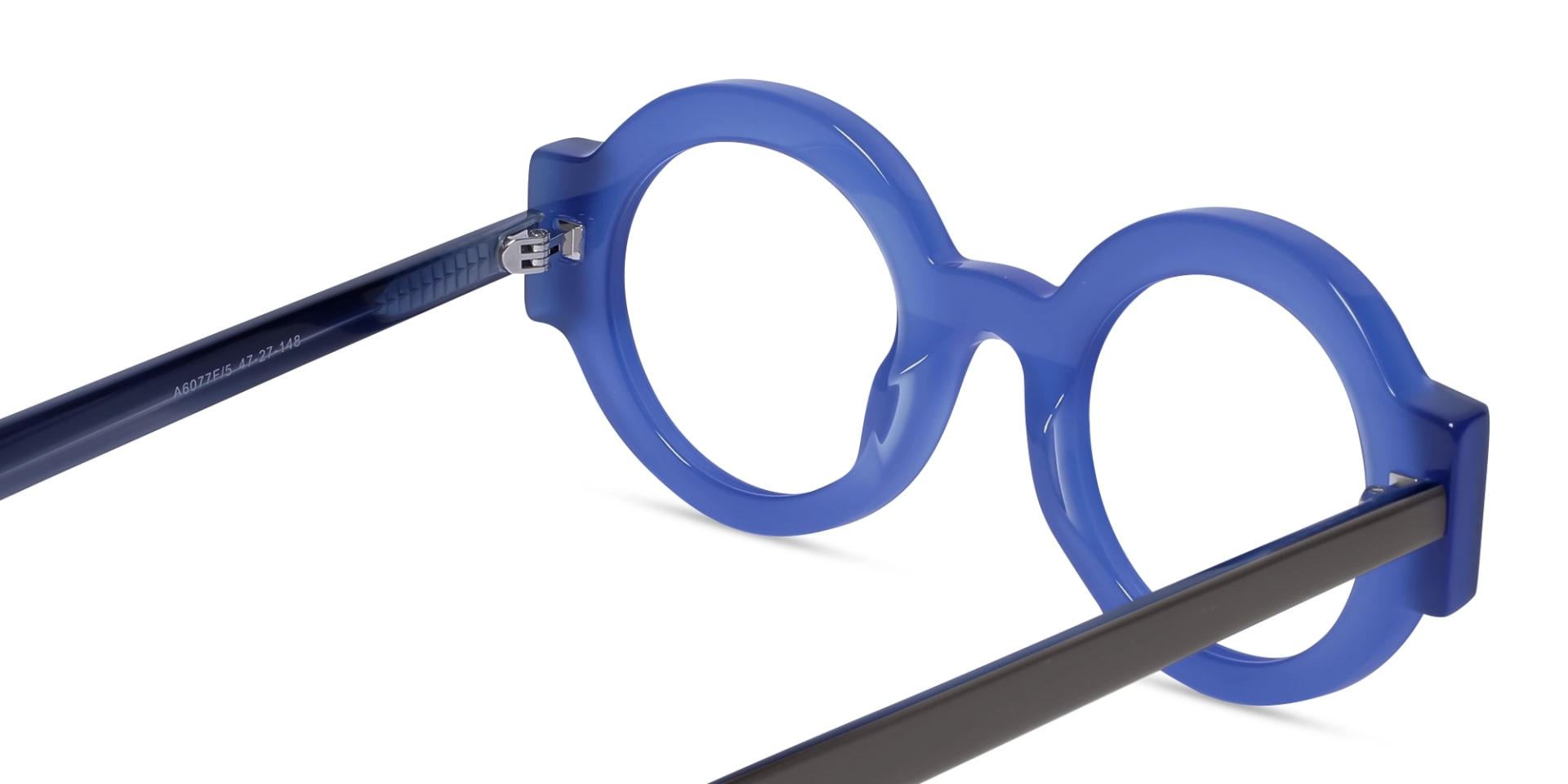 Celtic Blue Oversized Thick Round Glasses