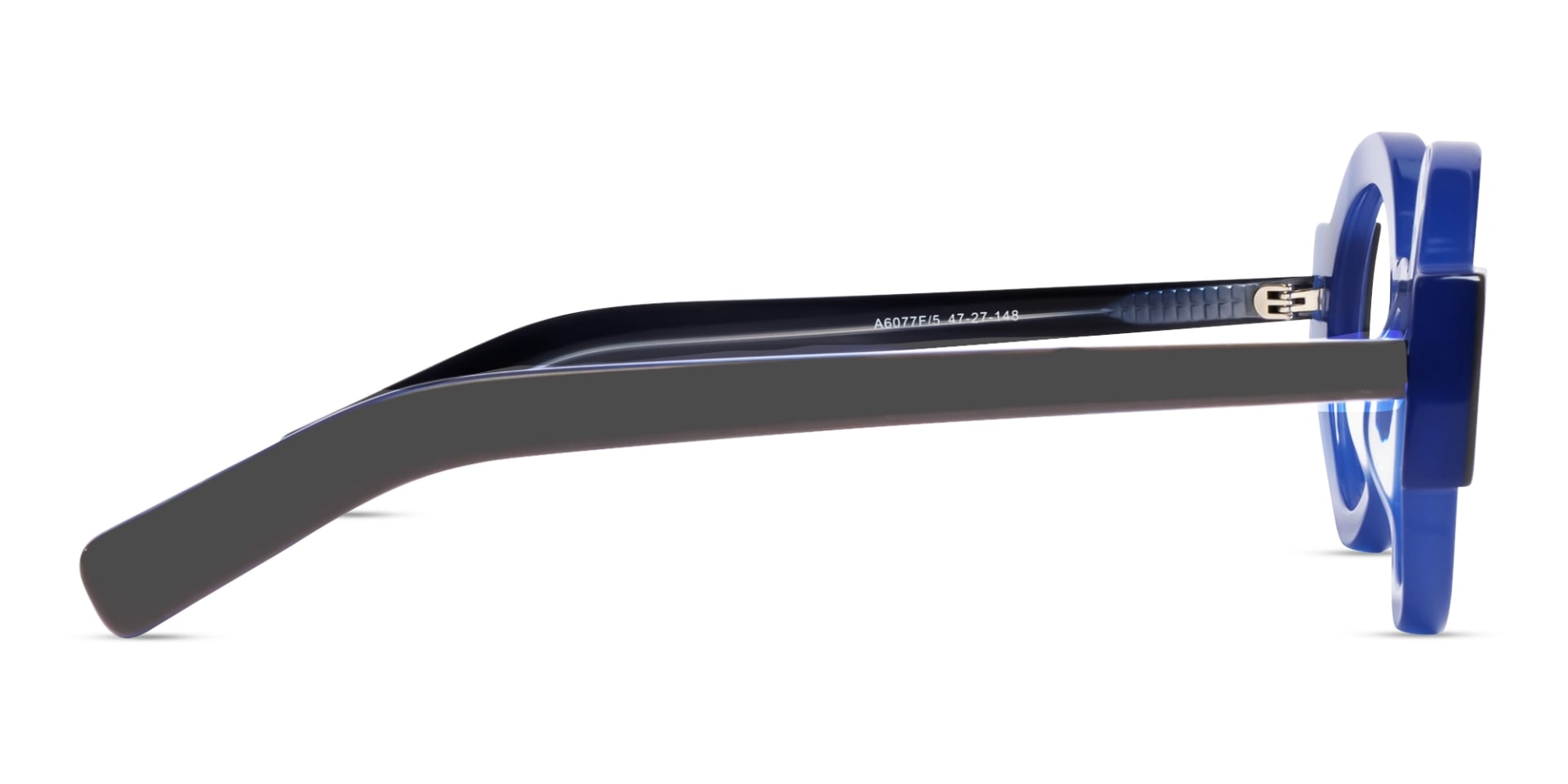 Celtic Blue Oversized Thick Round Glasses