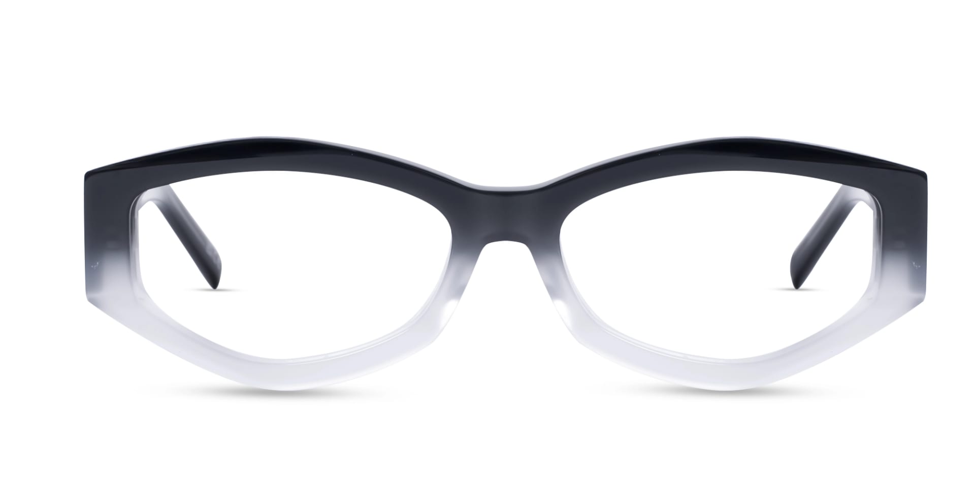 Smoke Grey Ombre Geometric Glasses