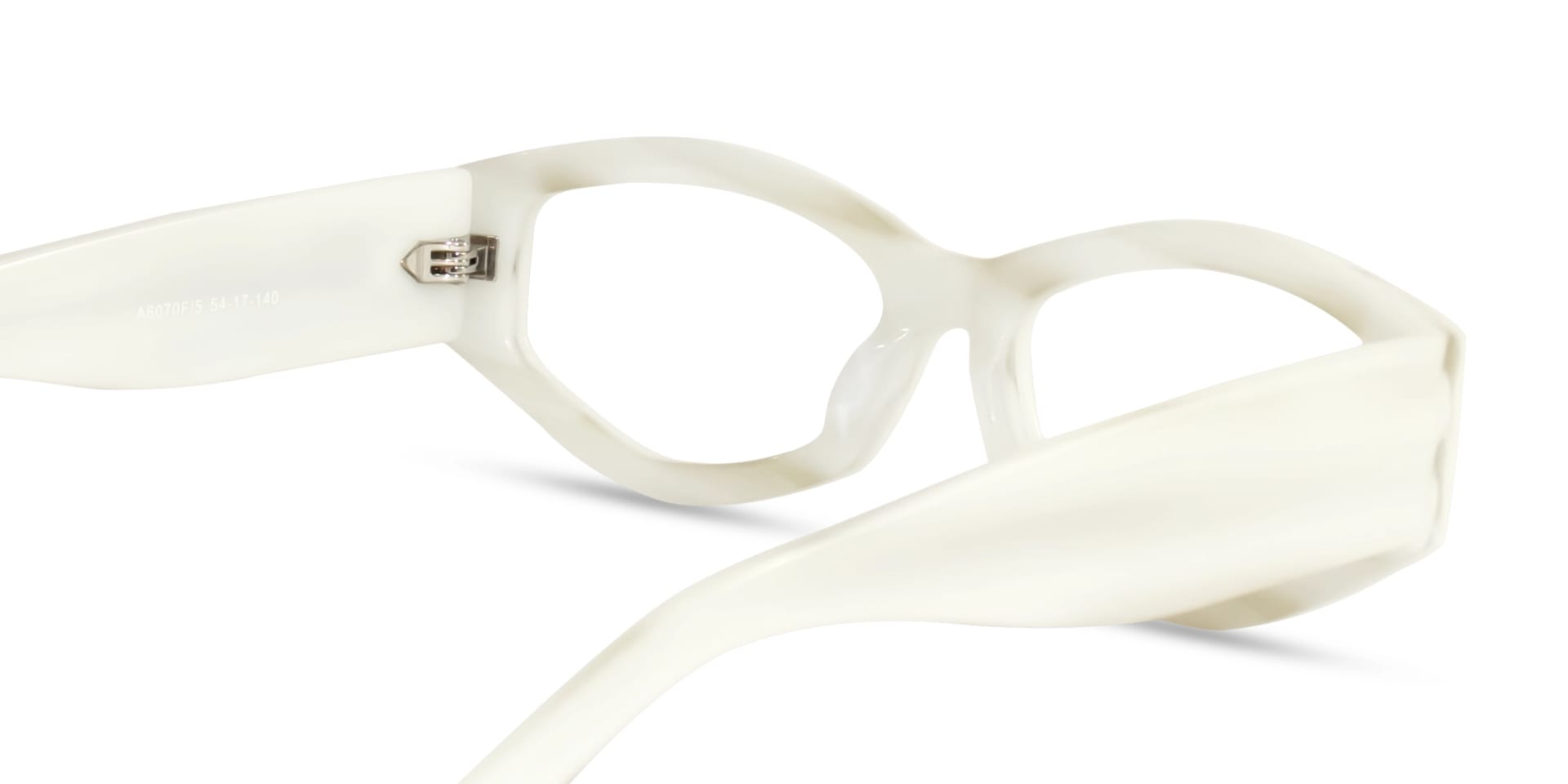 Smoke White Oversized Rectangle Glasses