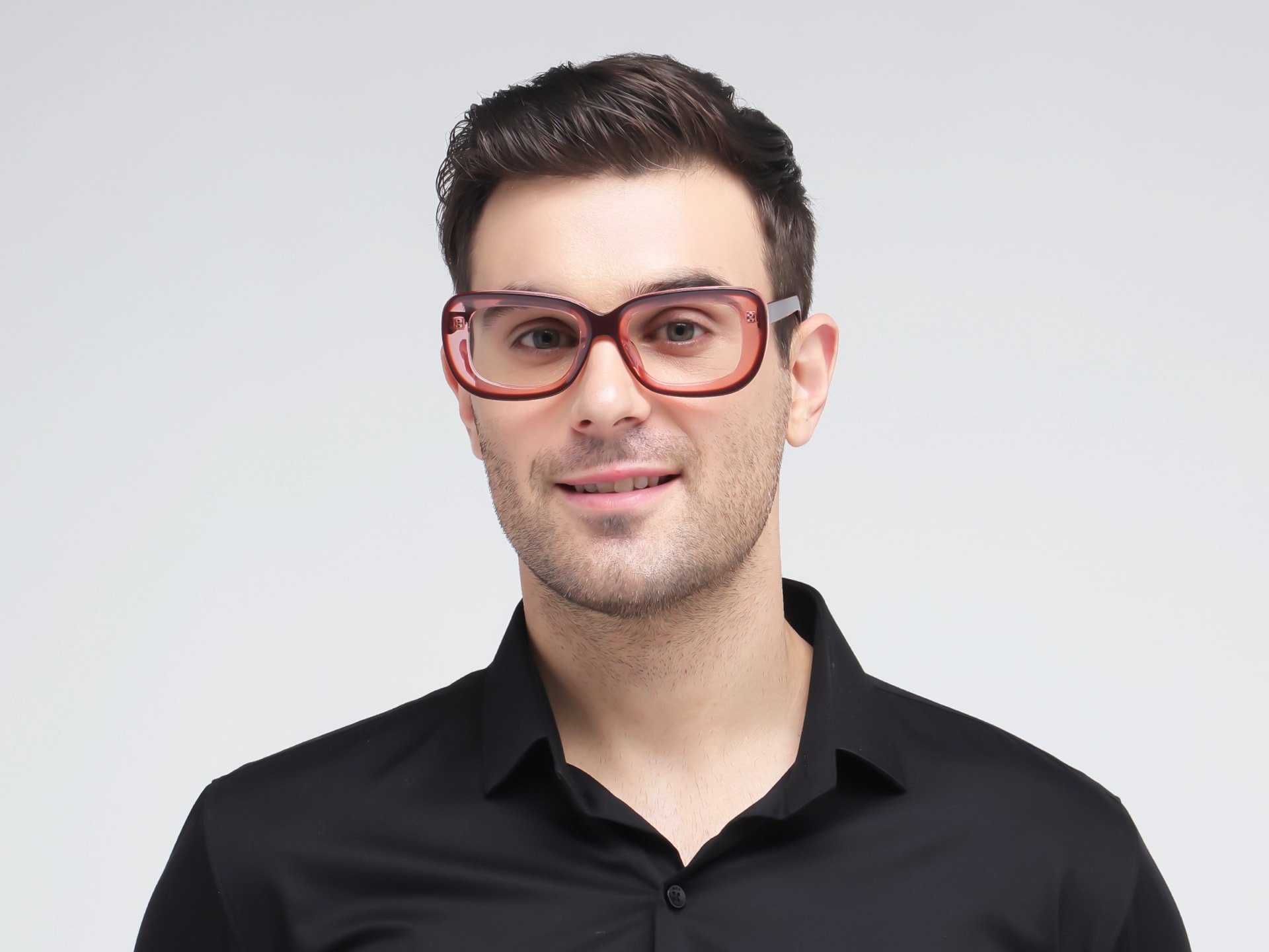 Burgundy Hue Oversized Full-Rim Glasses