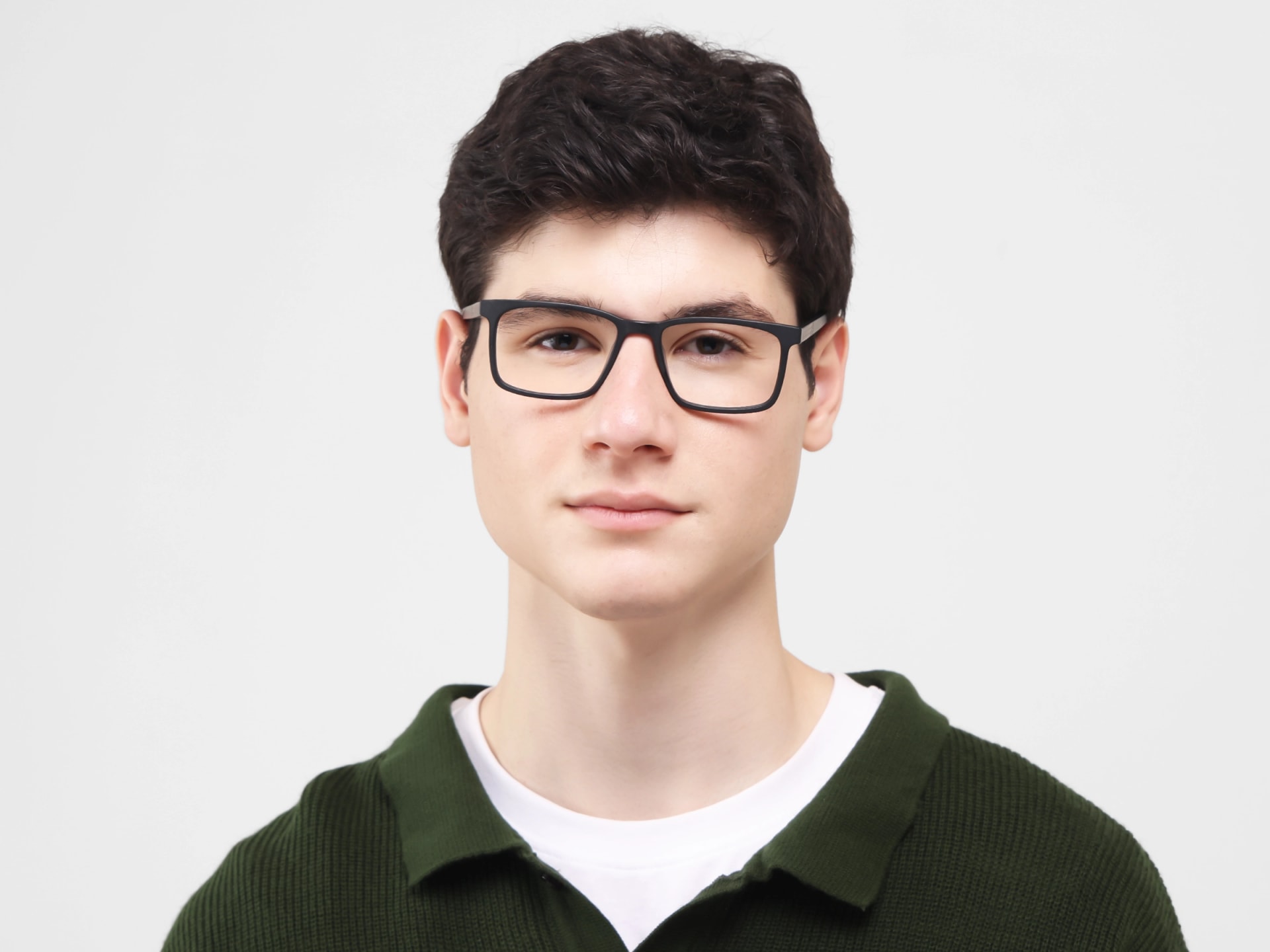 designer matte black rectangular glasses frames