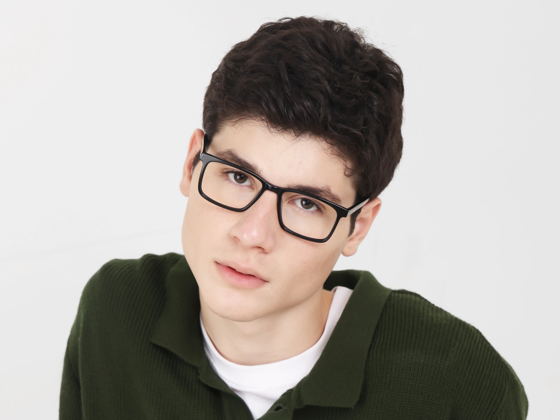 designer black rectangular glasses frames