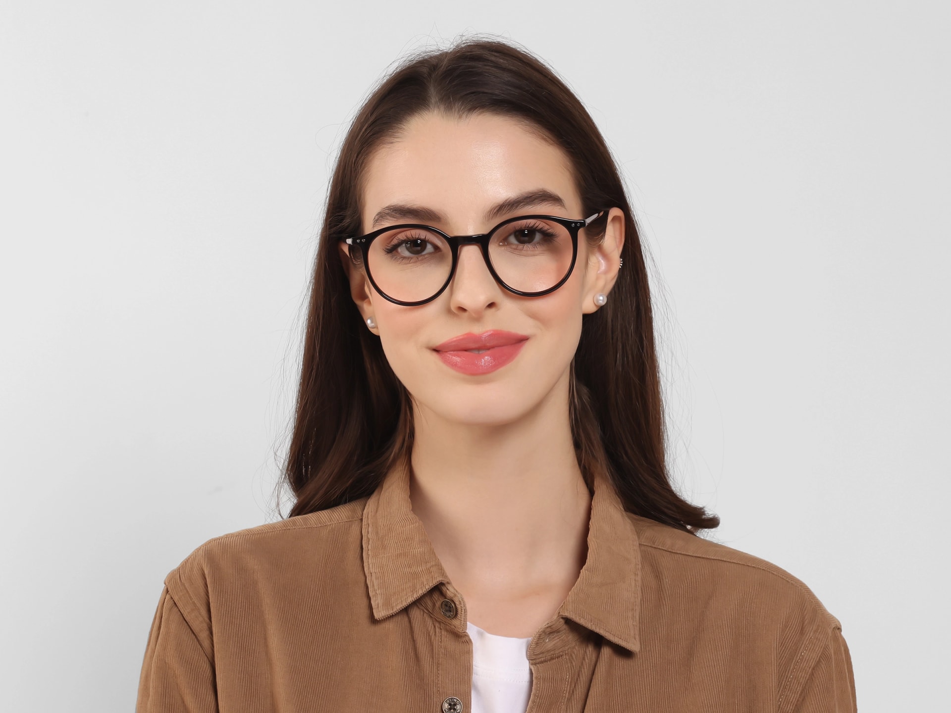 dark brown round full rim glasses frames
