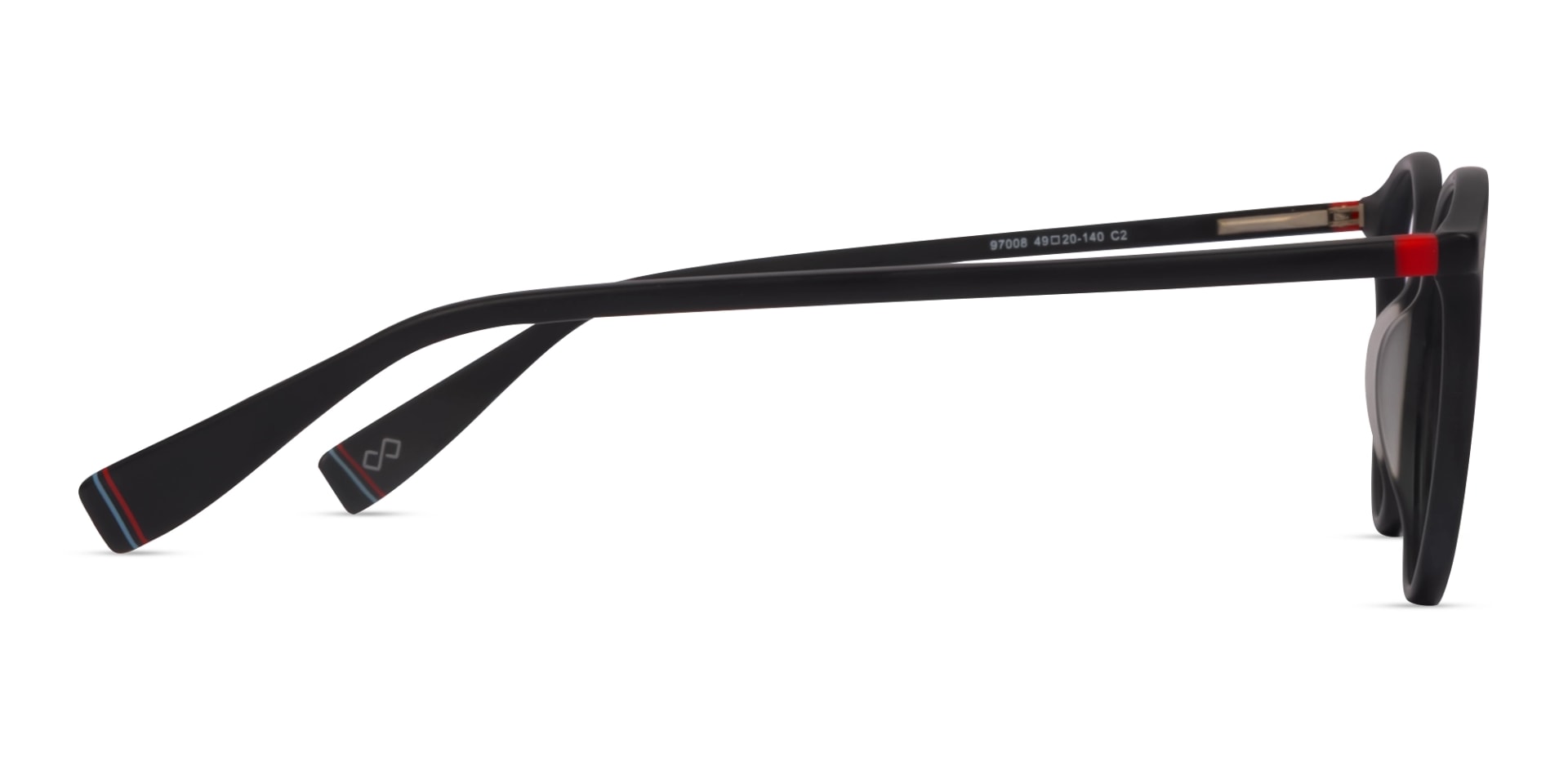 Matte Dark Grey Round Glasses frames