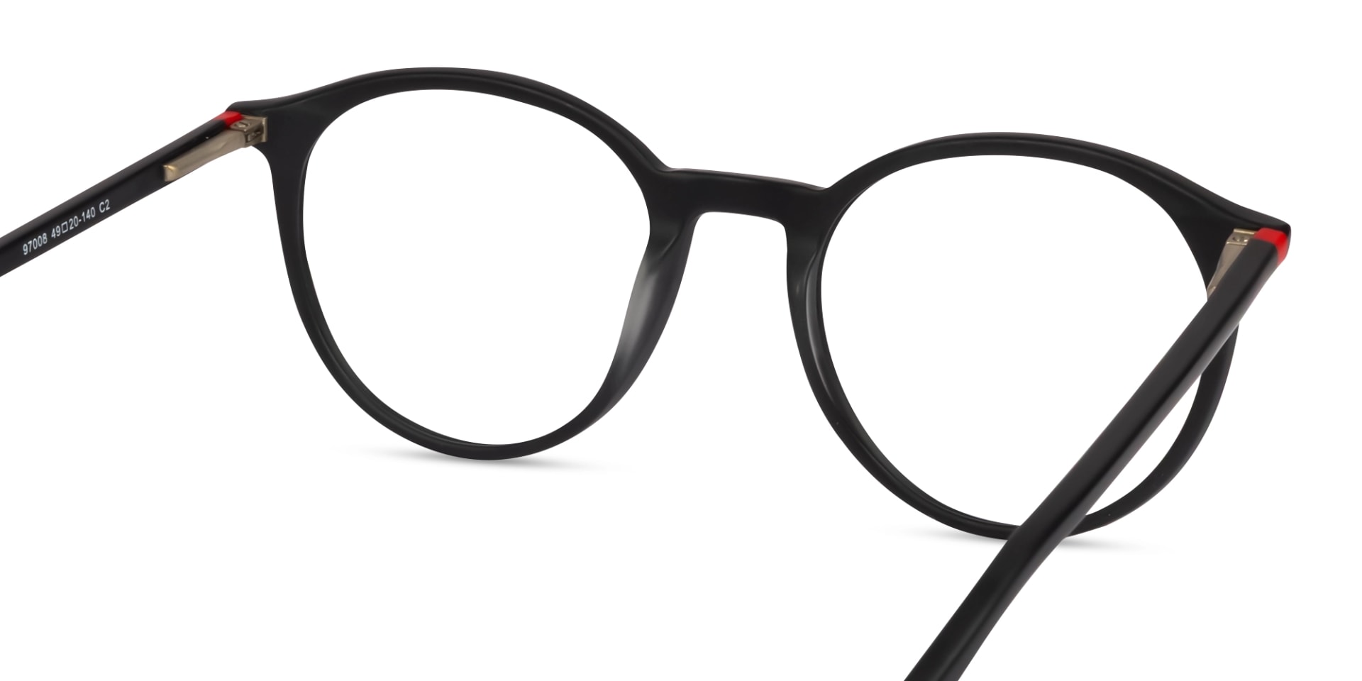Matte Dark Grey Round Glasses frames