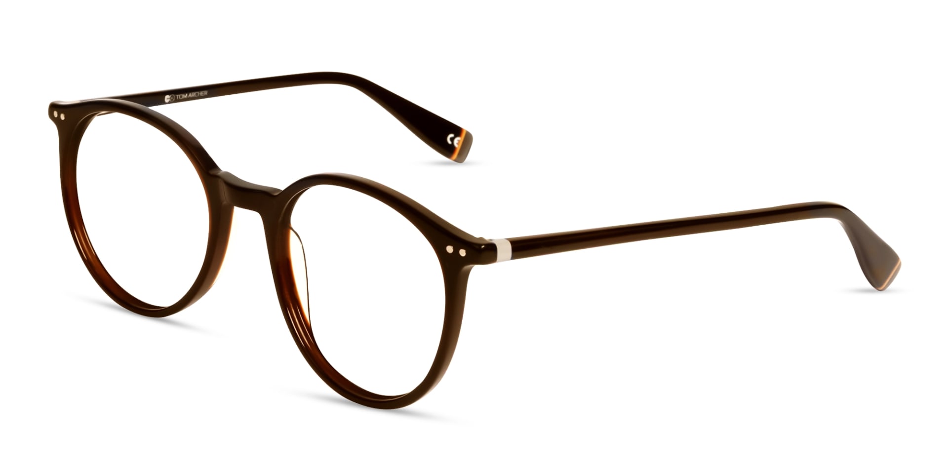 dark brown round full rim glasses frames