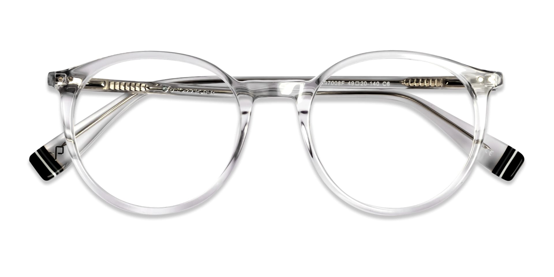 transparent round shape glasses