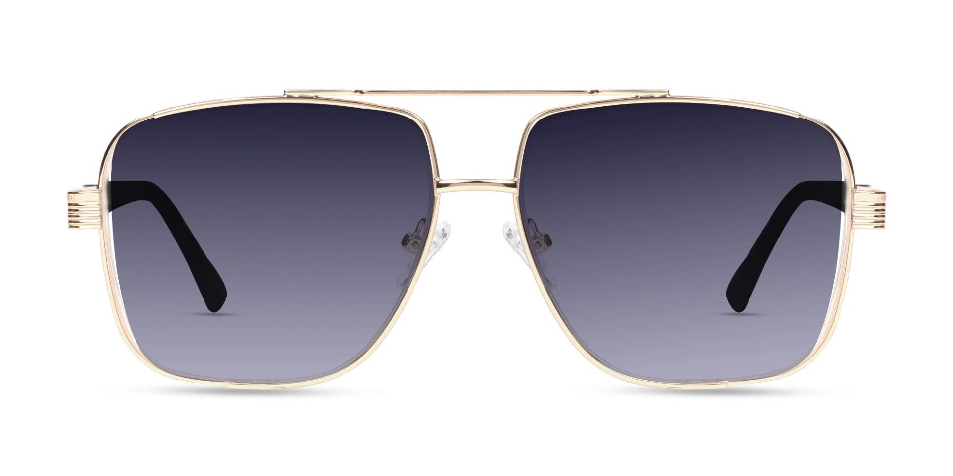 Gold Pilot Double Bridge Sunglasses-1