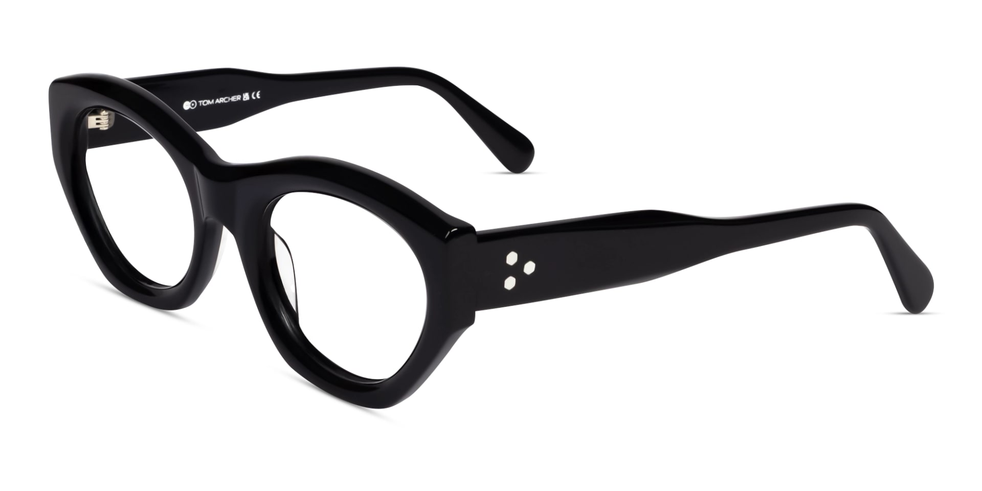 Black Thick Geometric Fullrim Glasses