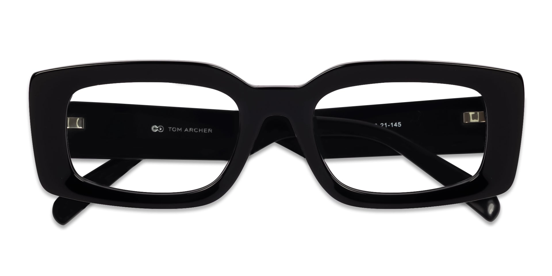Black Thick Oversized Rectangular Glasses