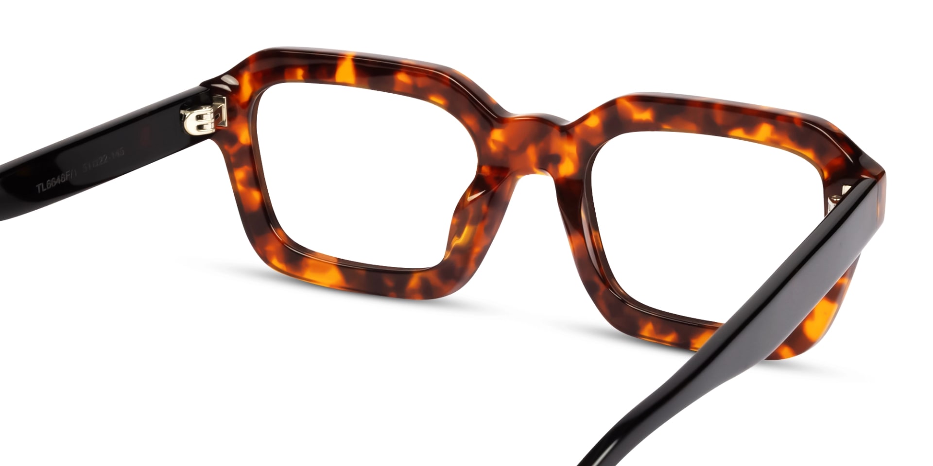 Tortoise Square Geometric Full-rim Glasses