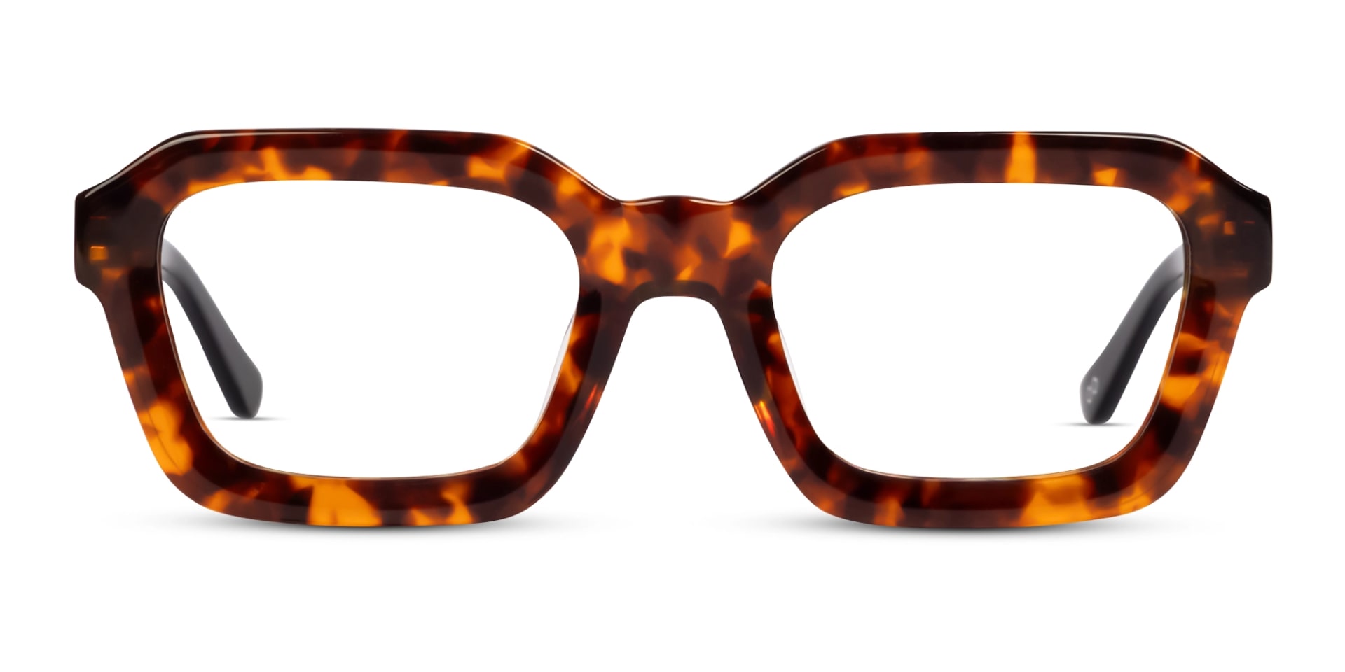 Tortoise Square Geometric Full-rim Glasses