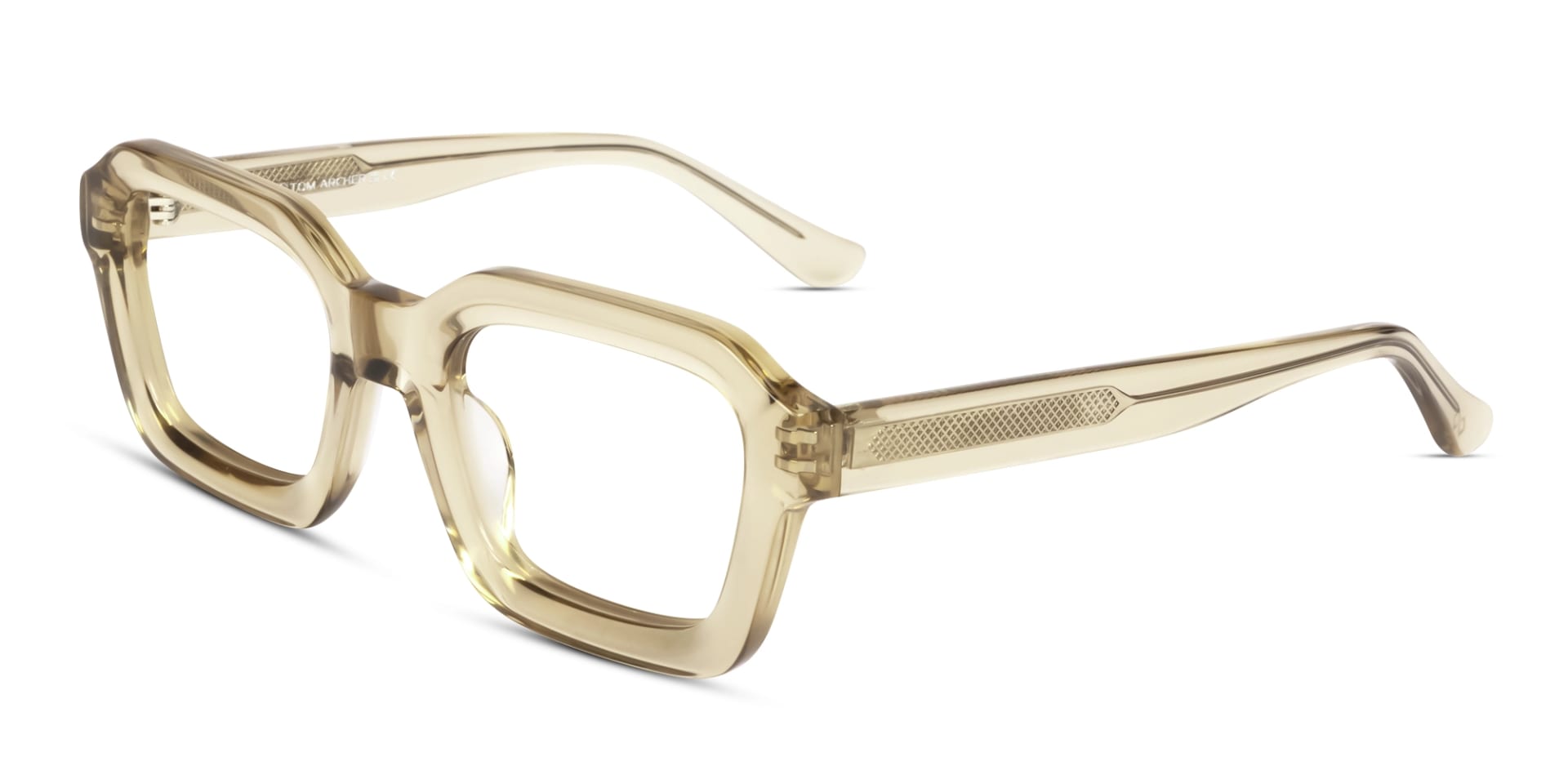Water Gold Square Geometric Acetate Glasses