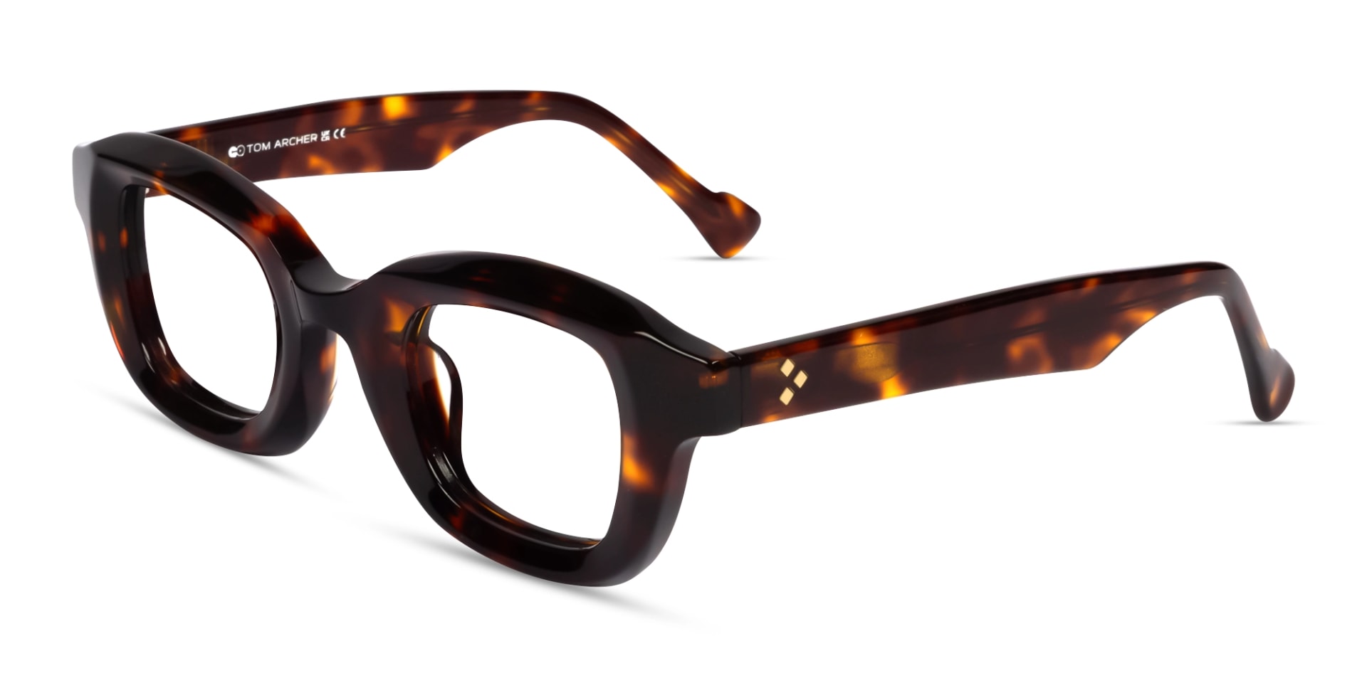 Dark Tortoise Chunky Geometric Glasses